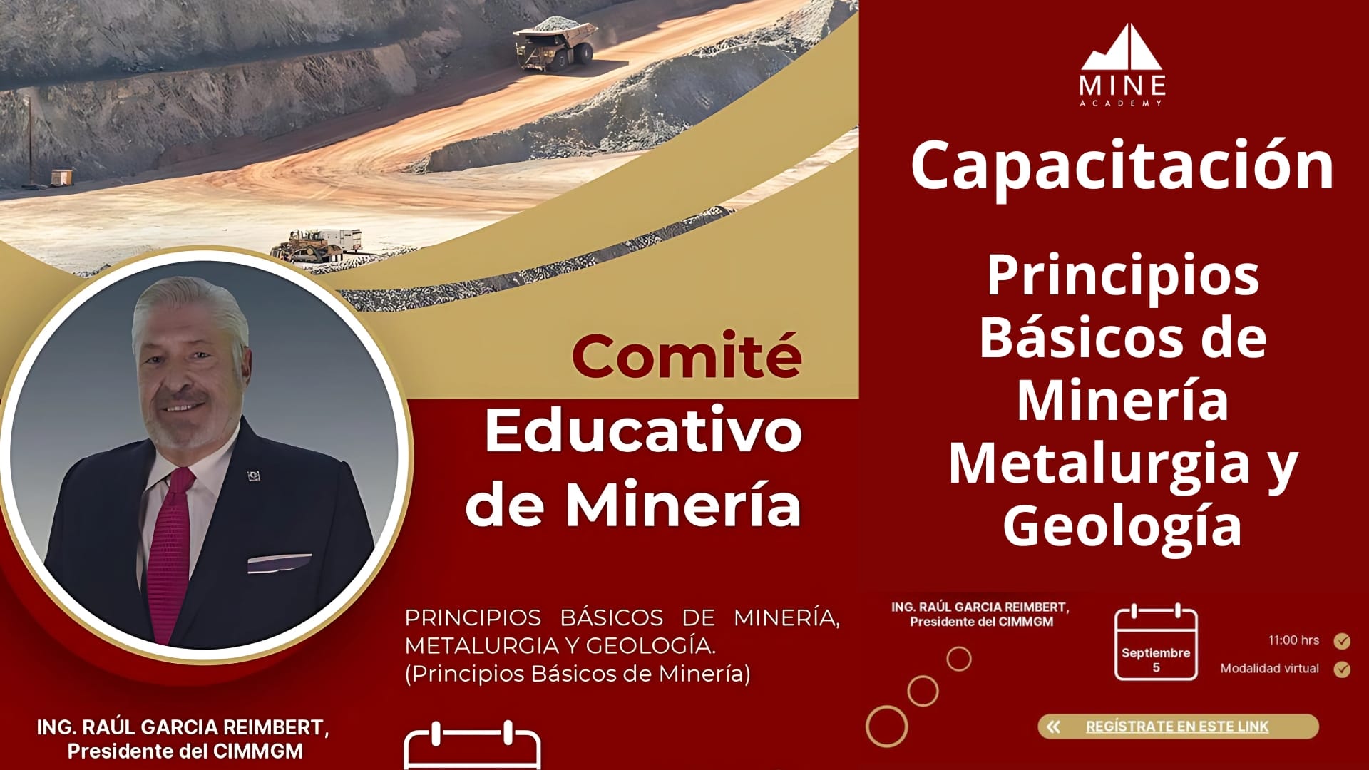 Invitan a la 1a. Plática Virtual sobre Principios de Minería, Metalurgia y Geología