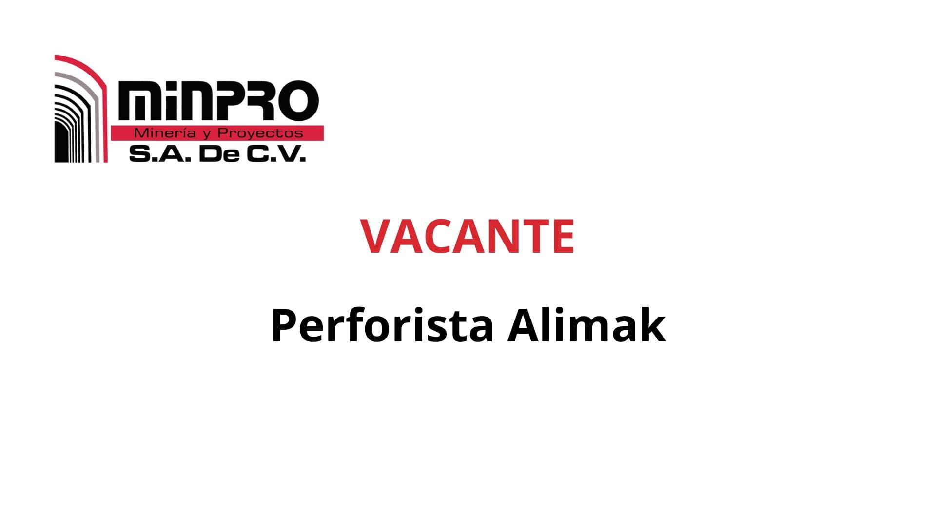 Oportunidad Laboral MINPRO