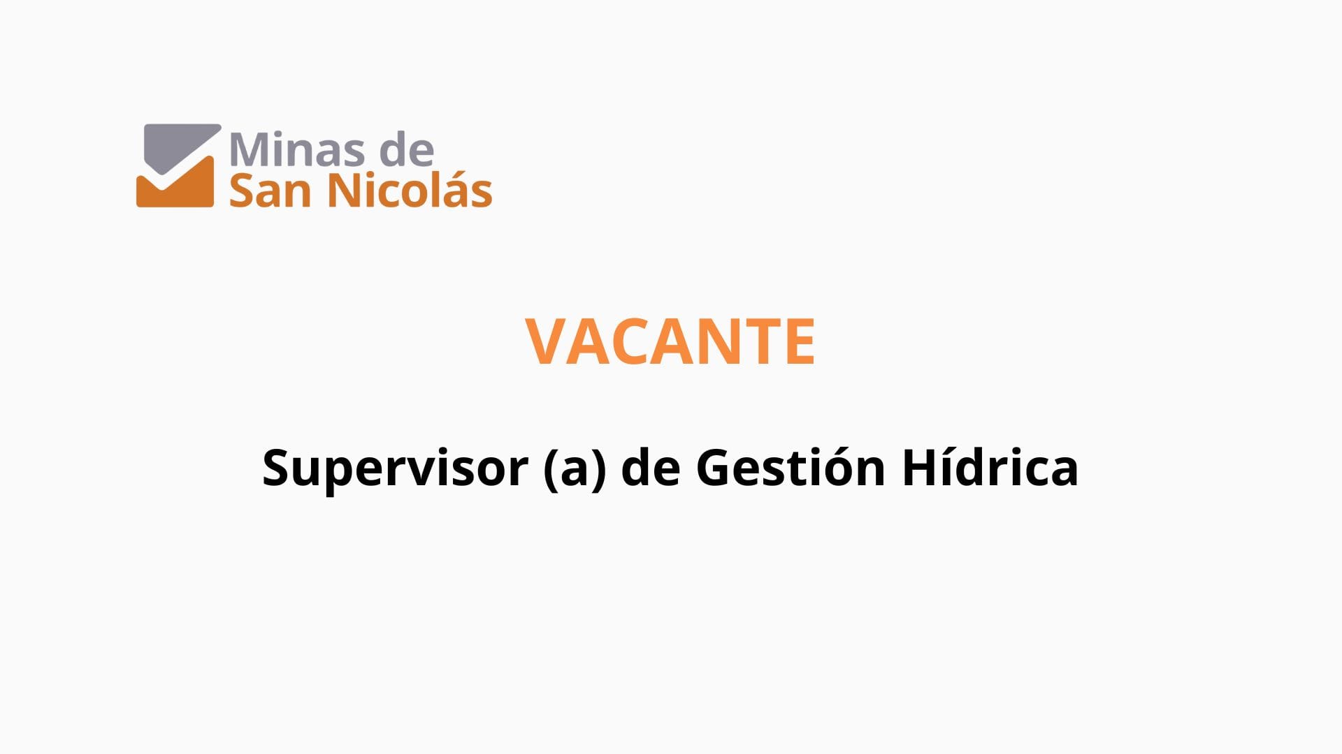 Oportunidad Laboral Minas de San Nicolás
