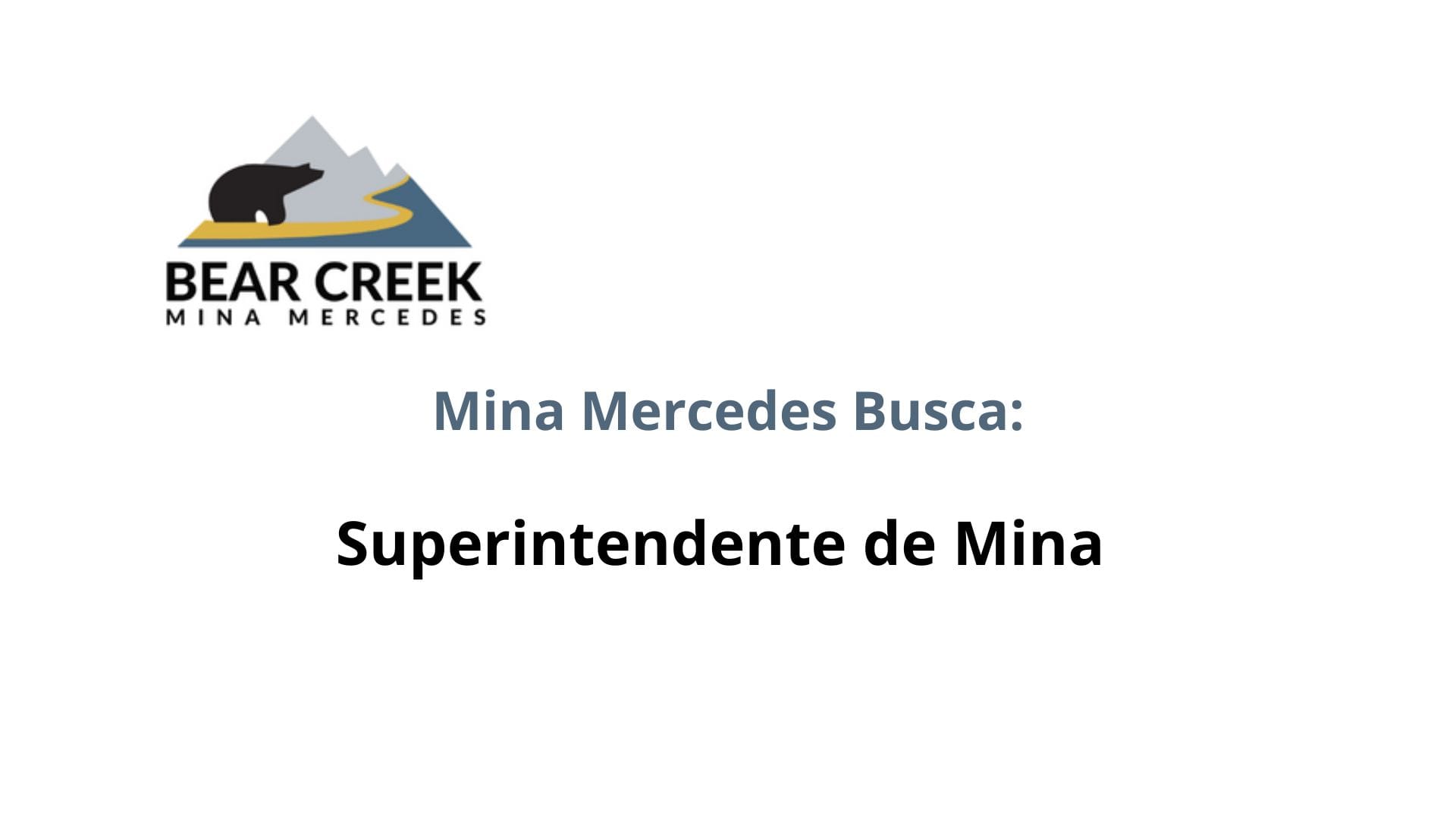 Oportunidad Laboral Mina Mercedes
