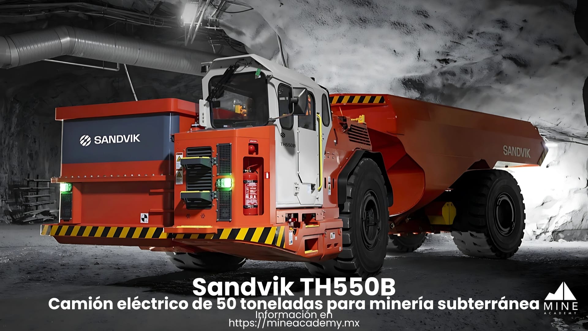 Sandvik TH550B: Camión eléctrico de 50 toneladas para minería subterránea