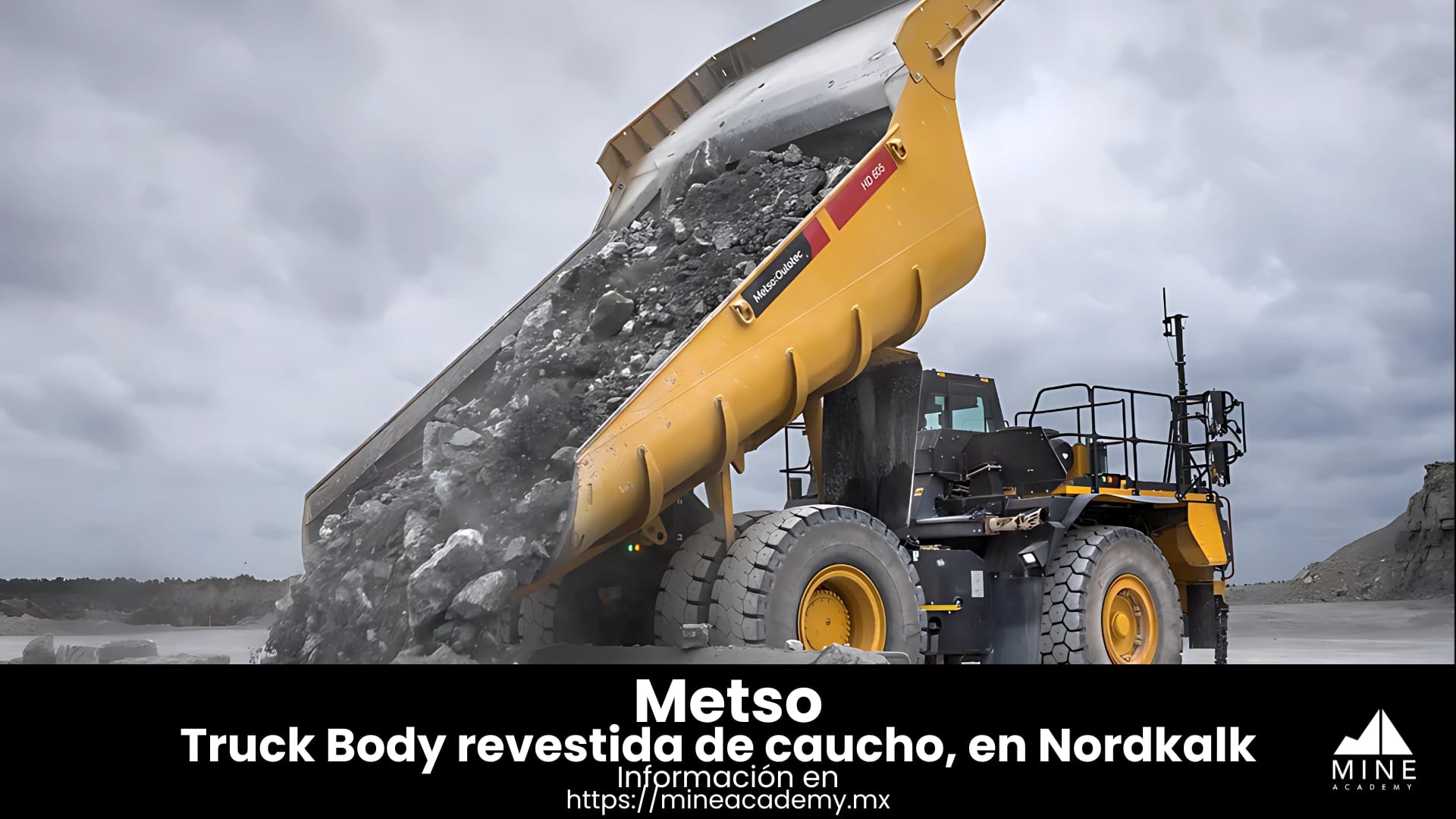 Nordkalk mejora seguridad y sostenibilidad con carrocería Metso Truck Body revestida de caucho