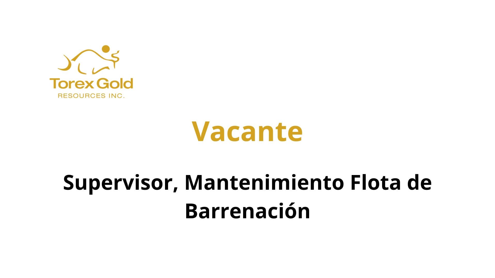 Oportunidad Laboral Torex Gold