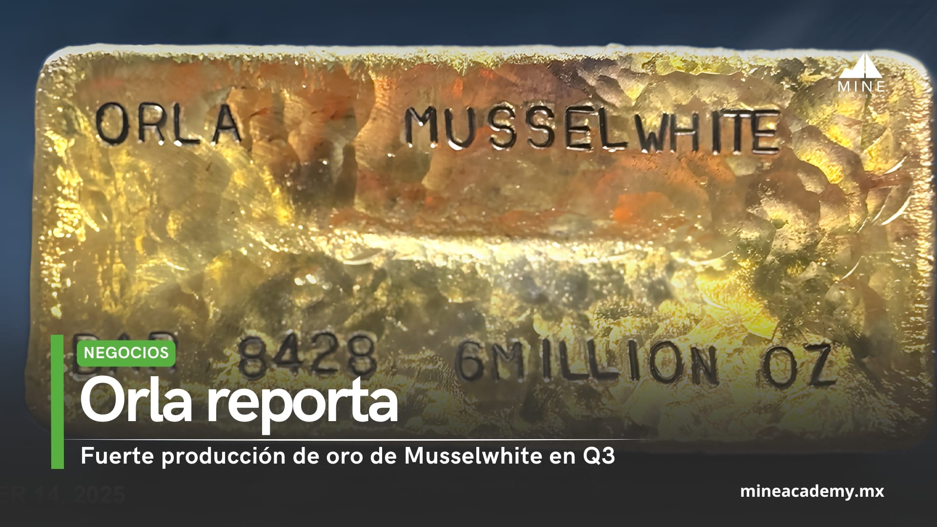 Orla Mining reporta sólidos resultados operativos en 3Q de 2025