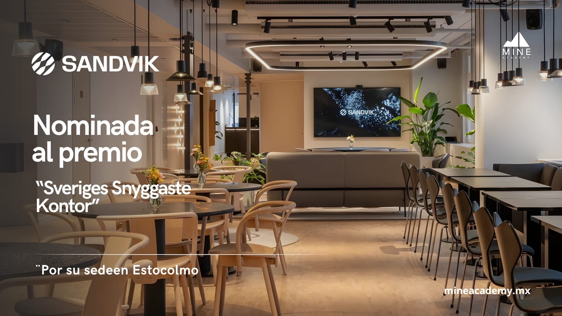 Sandvik nominada al premio “Sveriges Snyggaste Kontor” por su sede en Estocolmo