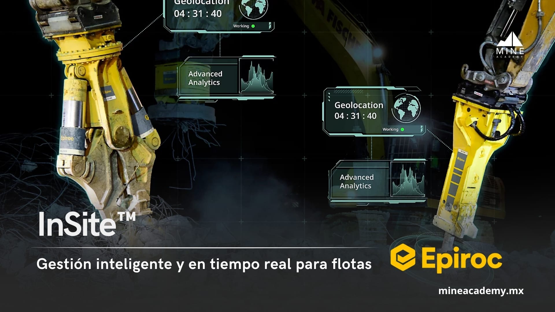 Epiroc lanza InSite™: gestión inteligente y en tiempo real para flotas hidráulicas