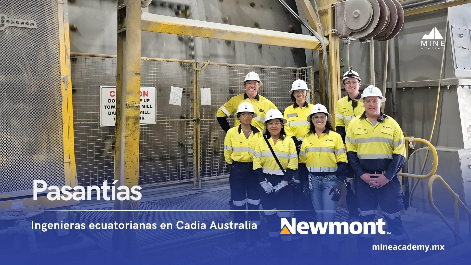 Ingenieras ecuatorianas realizan pasantía en Newmont Cadia, Australia