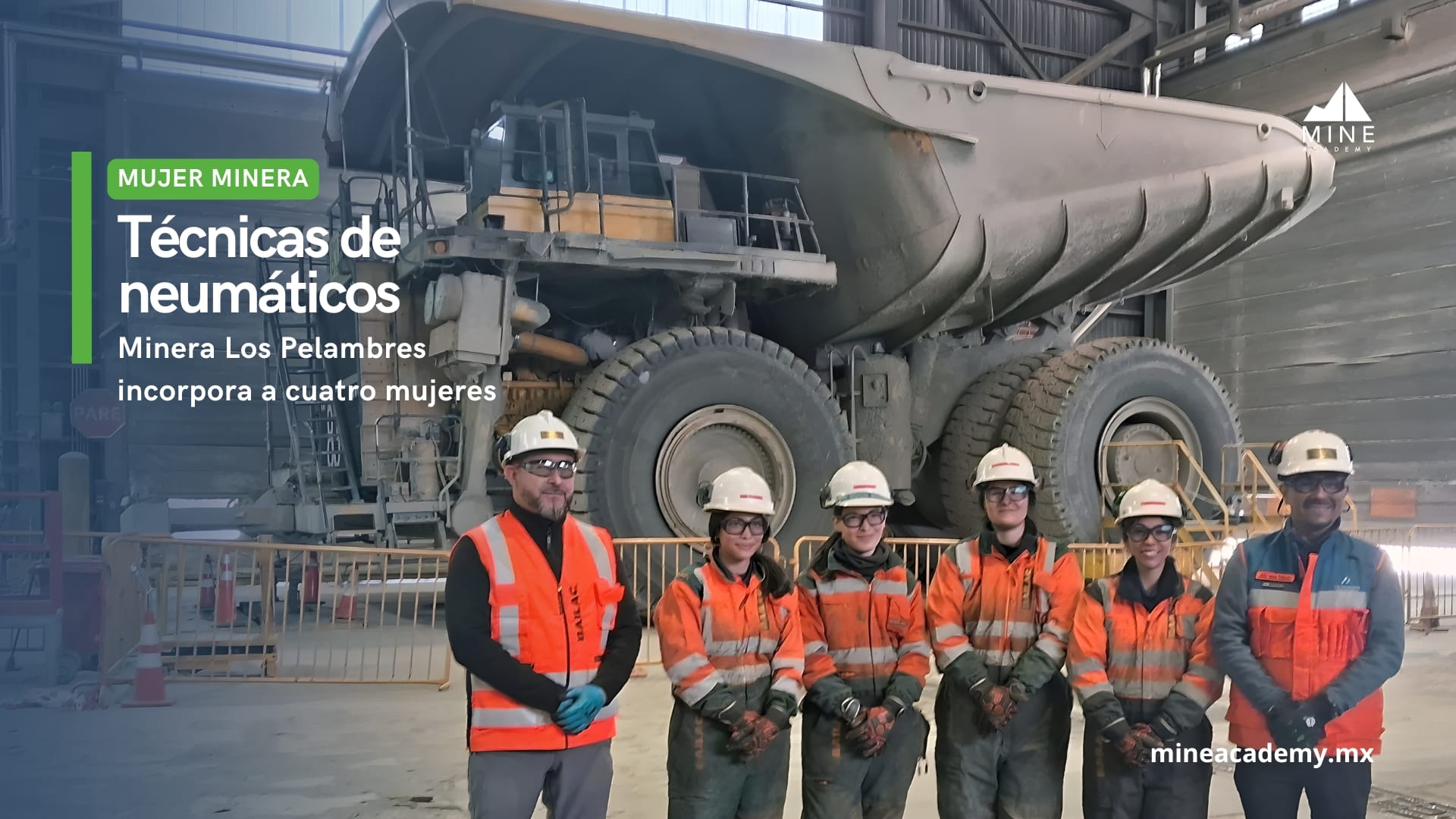 Minera Los Pelambres incorpora a cuatro mujeres como técnicas de neumáticos