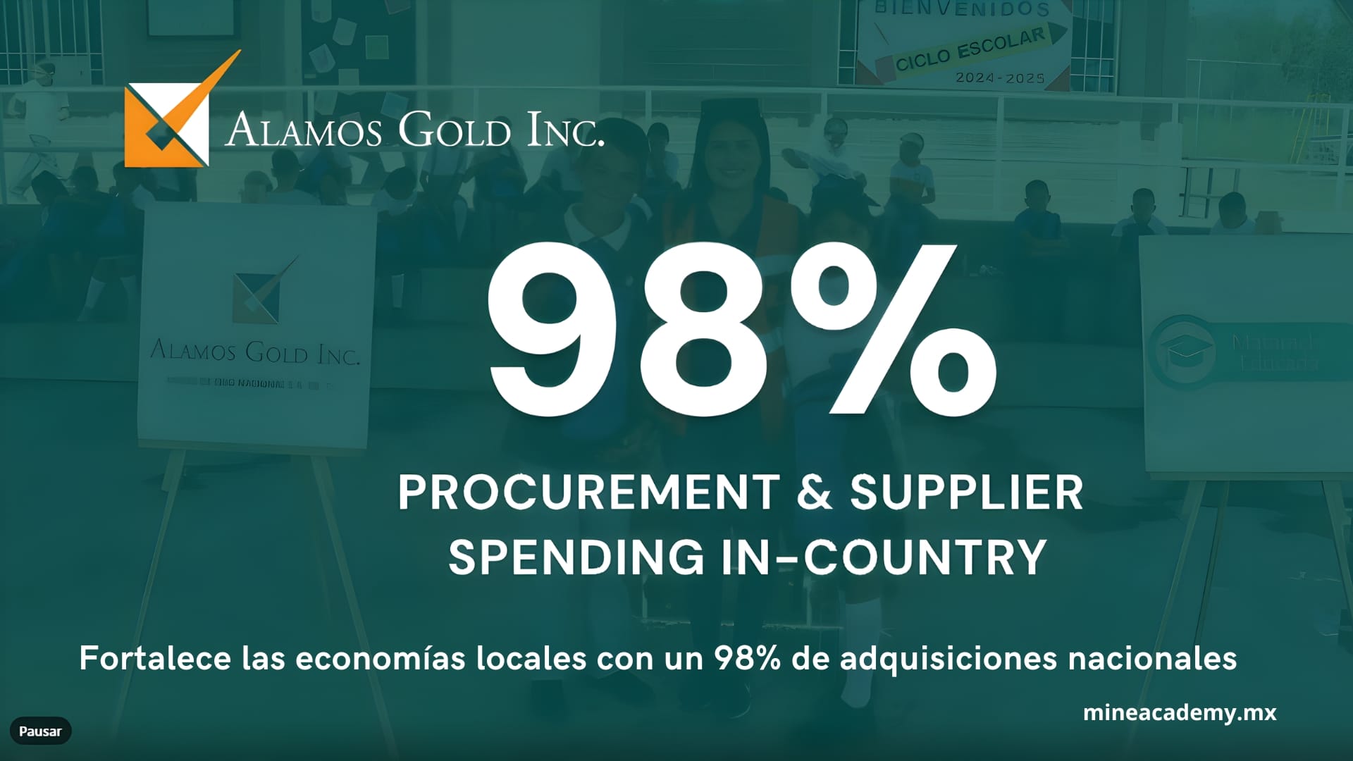 Alamos Gold fortalece las economías locales con un 98% de adquisiciones nacionales en 2024