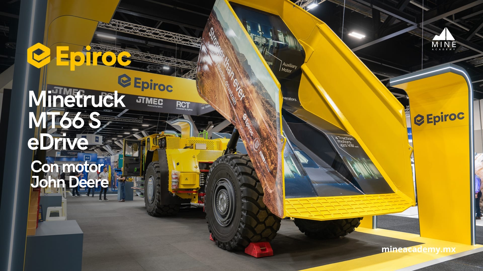 Epiroc presenta en Australia el Minetruck MT66 S eDrive con motor John Deere