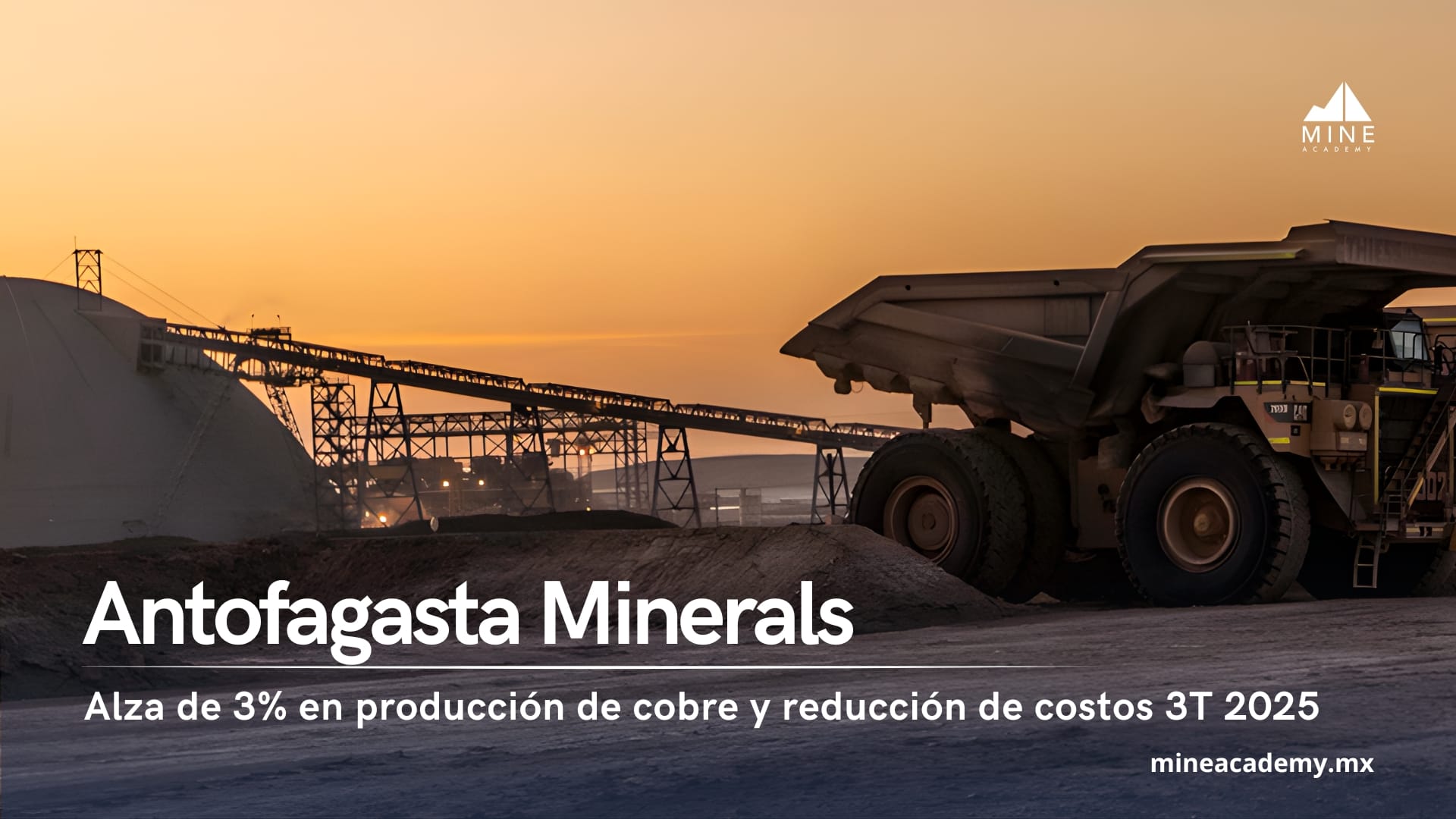 Antofagasta Minerals reporta alza de 3% en producción de cobre y reducción de costos en el 3T de 2025