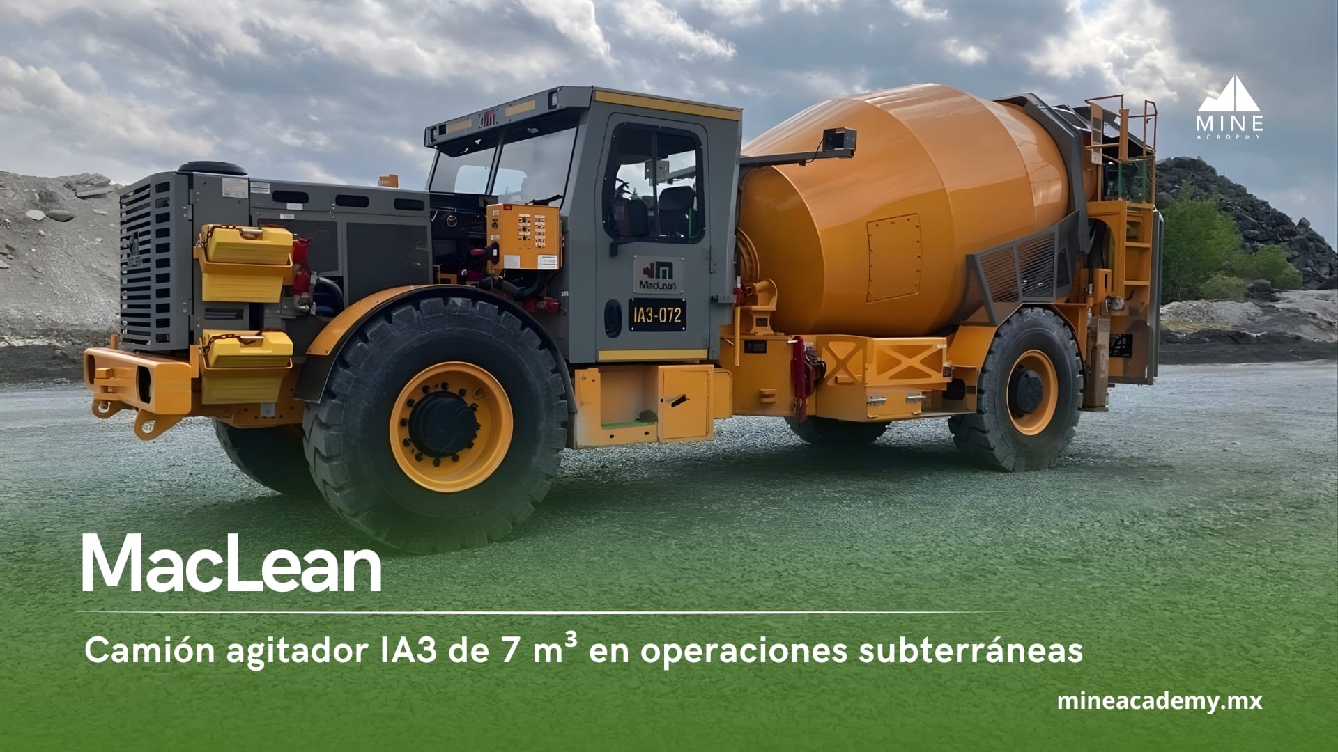 MacLean Engineering presenta el camión agitador IA3 de 7 m³ en operaciones subterráneas