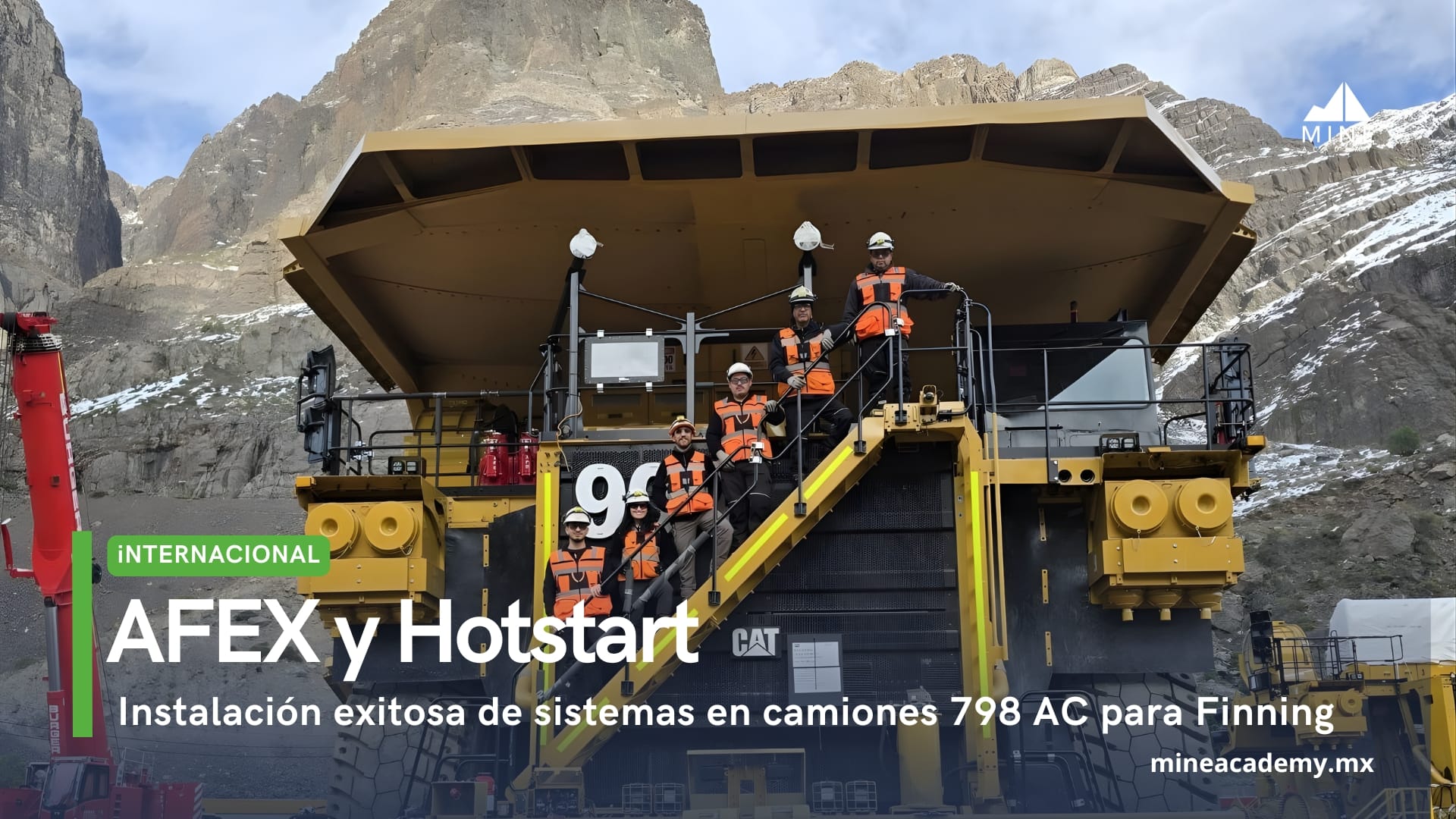 Instalación exitosa de sistemas AFEX y Hotstart en camiones 798 AC para Finning en Codelco Andina