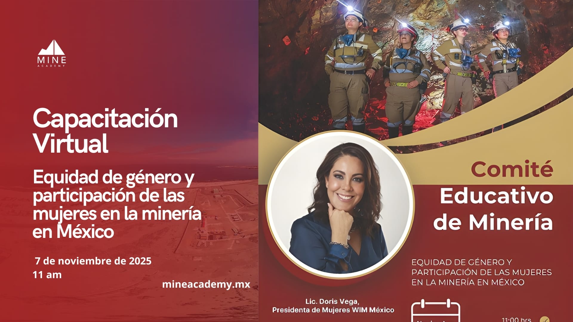 Invitación a la 3ª Plática de Capacitación Virtual del Comité Educativo de Minería 2025