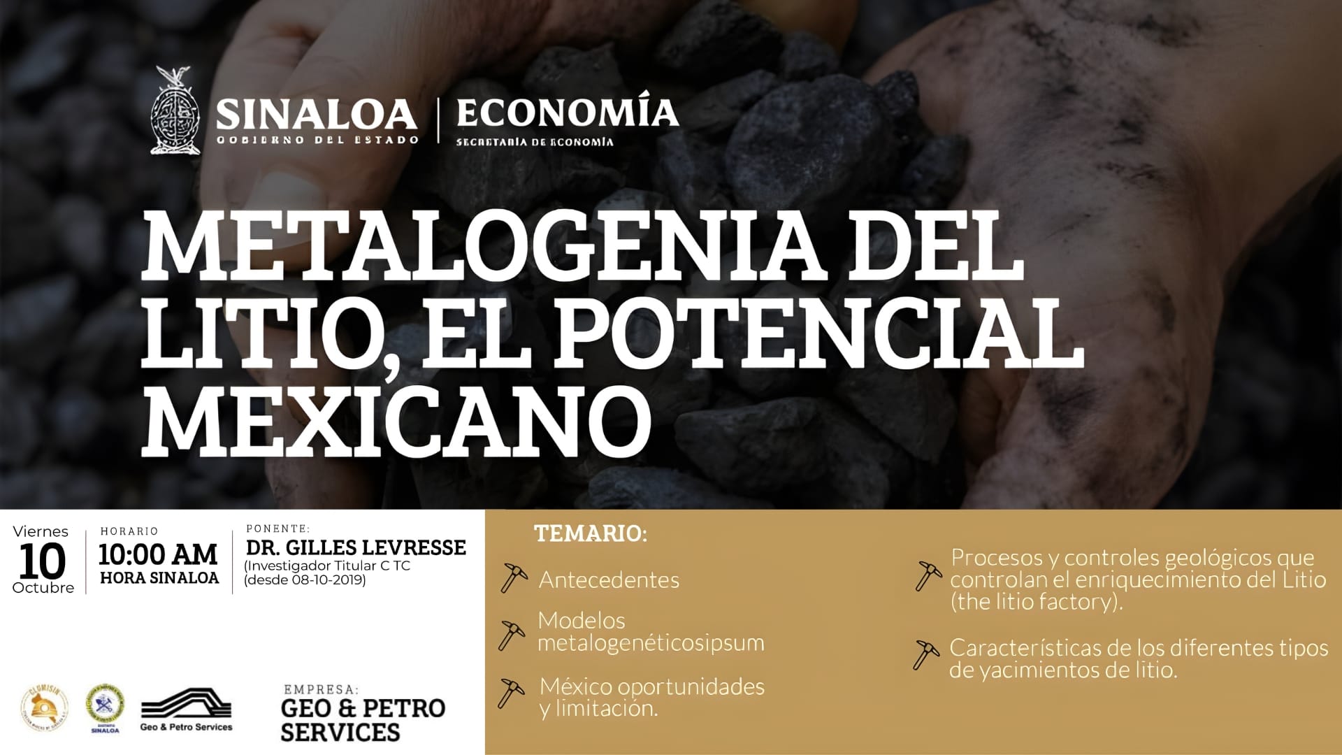 Invitan a curso de capacitación “Metalogenia del Litio, el potencial mexicano”