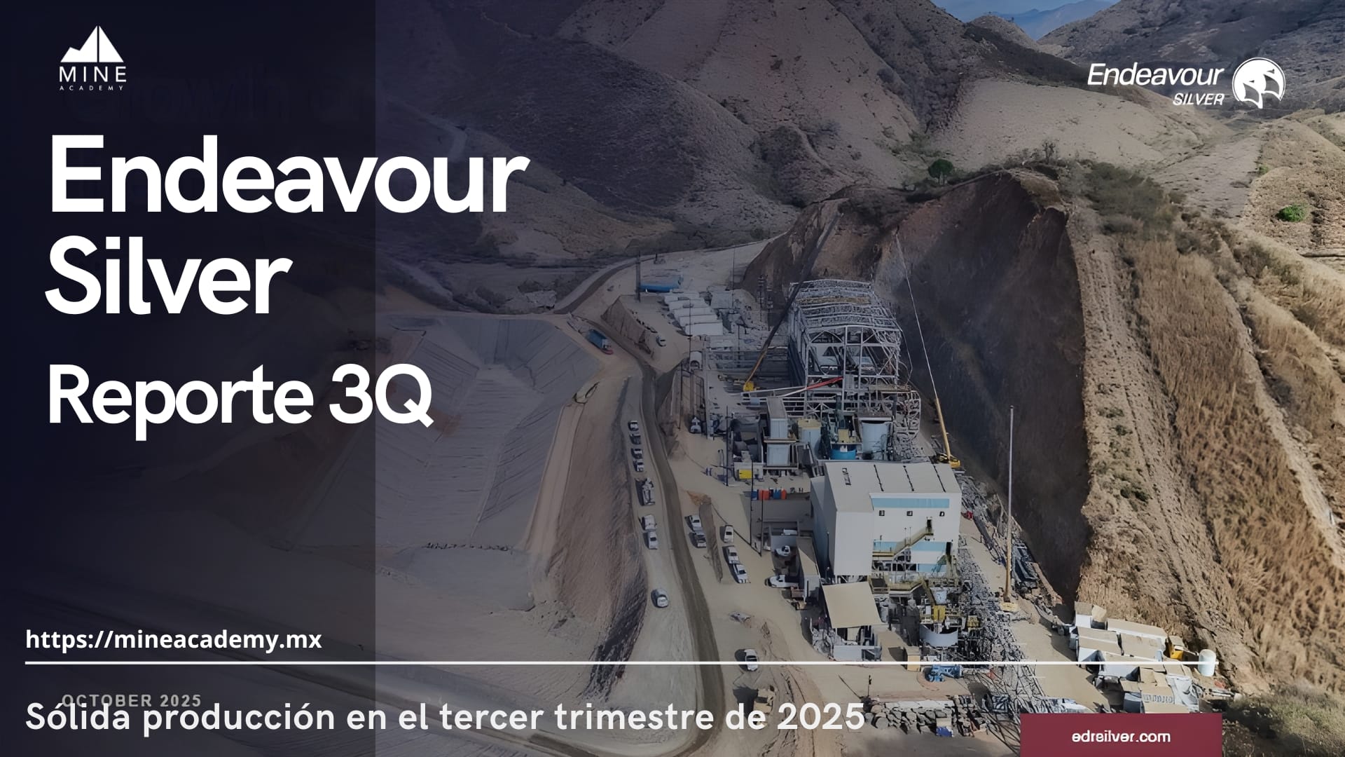 Endeavour Silver reporta sólida producción en el tercer trimestre de 2025