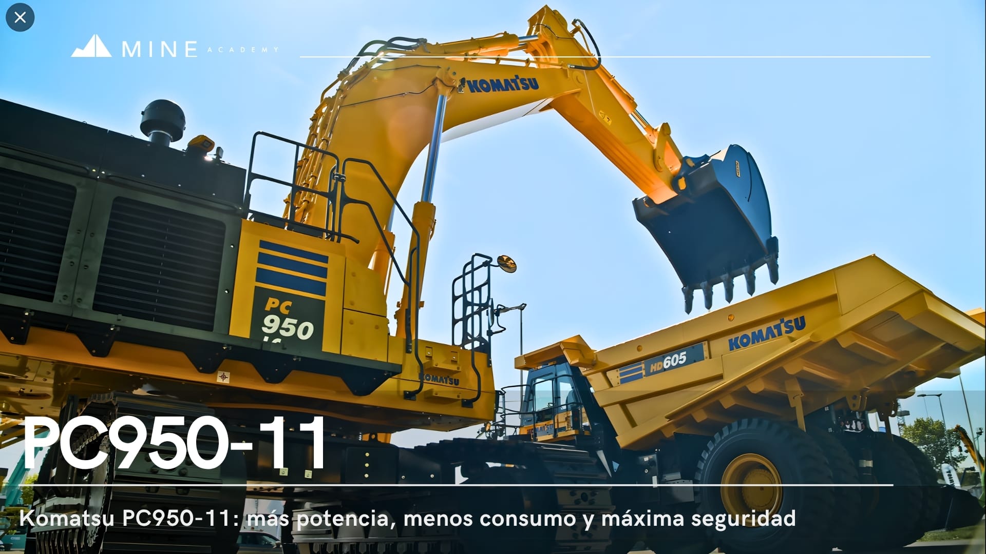 Komatsu presenta su excavadora PC950-11: más potencia, menos consumo y máxima seguridad