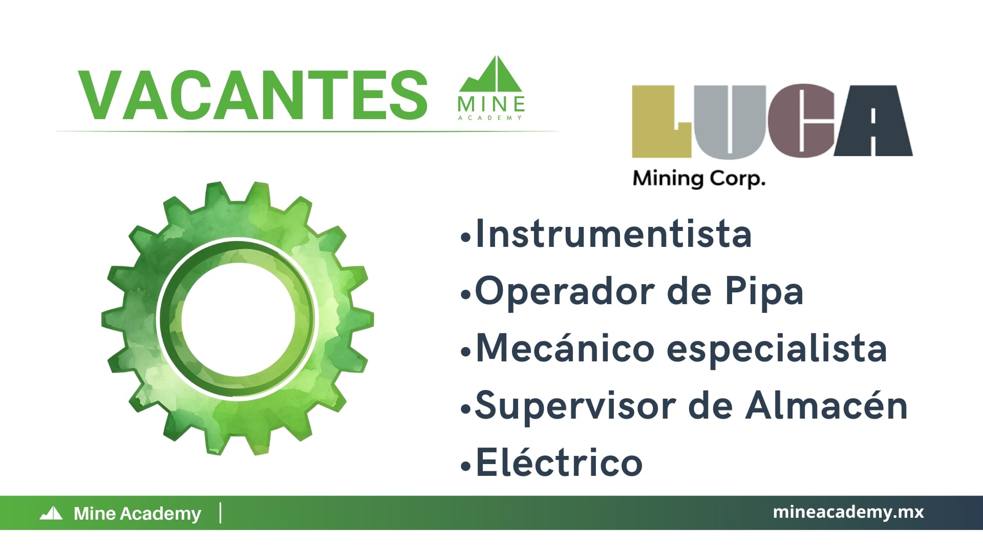 Oportunidad Laboral Luca Mining Corp