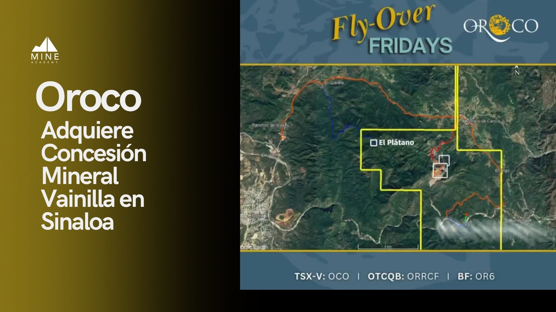 Oroco Resource adquiere Concesión Mineral Vainilla en Sinaloa