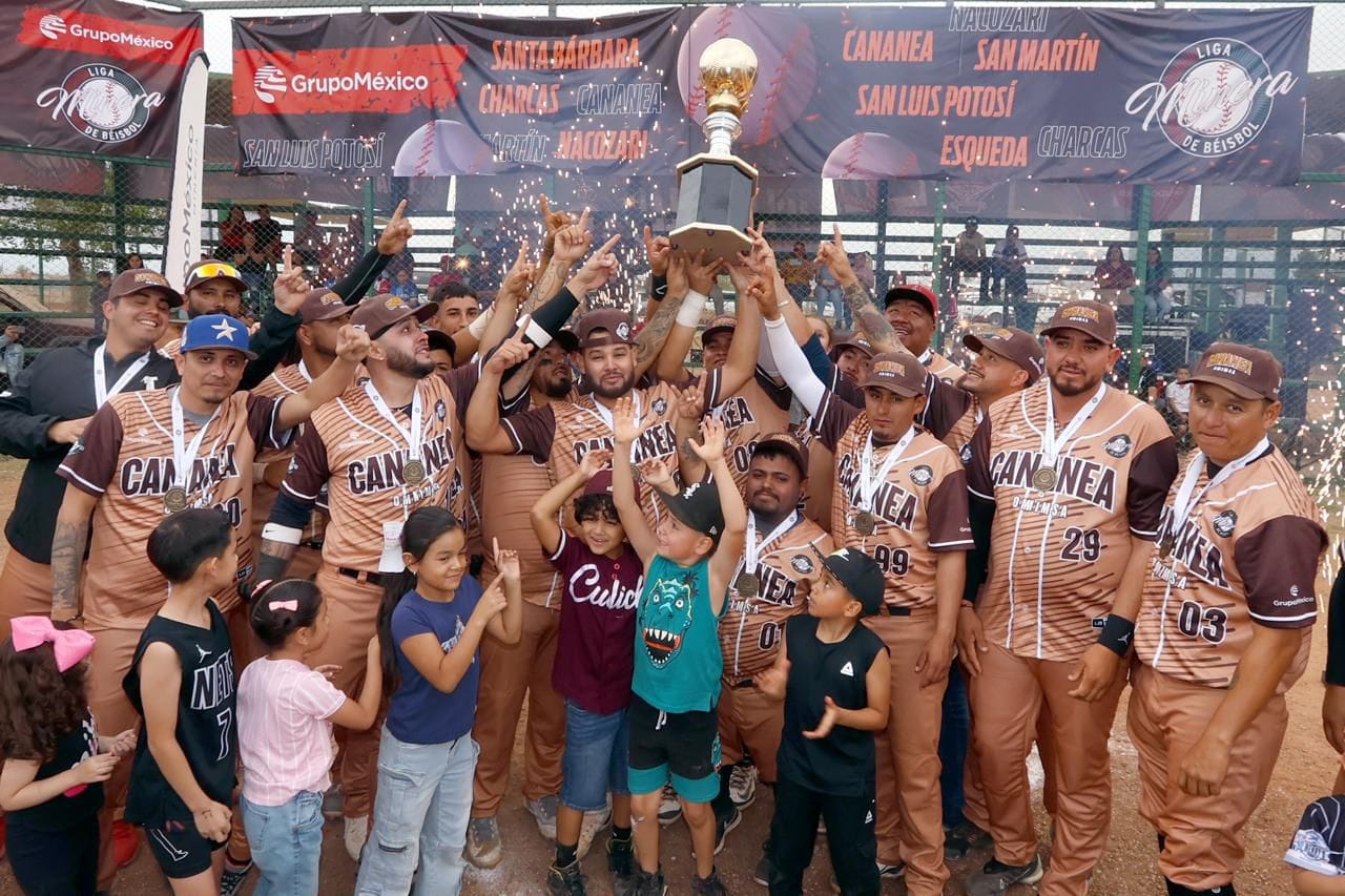 Cananea se corona invicto en la Liga Minera de Beisbol Grupo México 2025