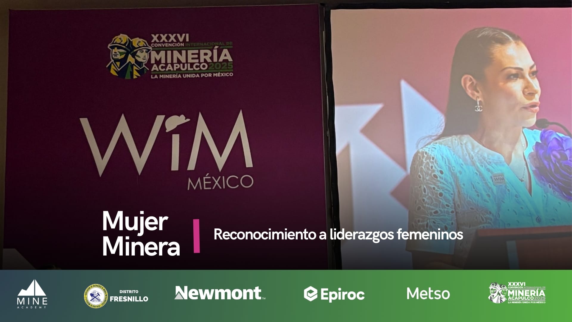 Reconocimiento a liderazgos femeninos en minería durante la Convención Internacional 2025