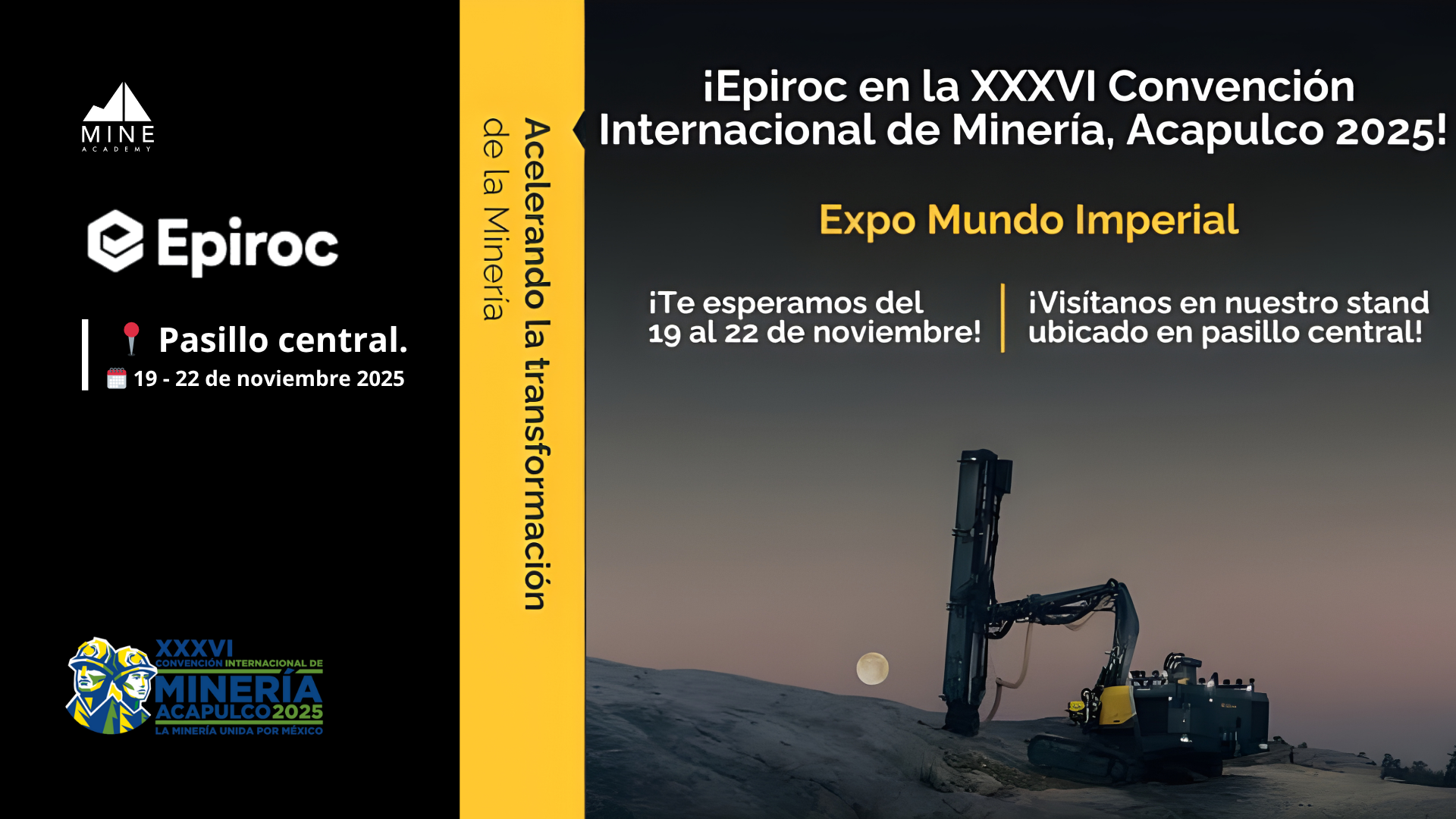 Epiroc listos para compartir  innovación, tecnología y muchas experiencias