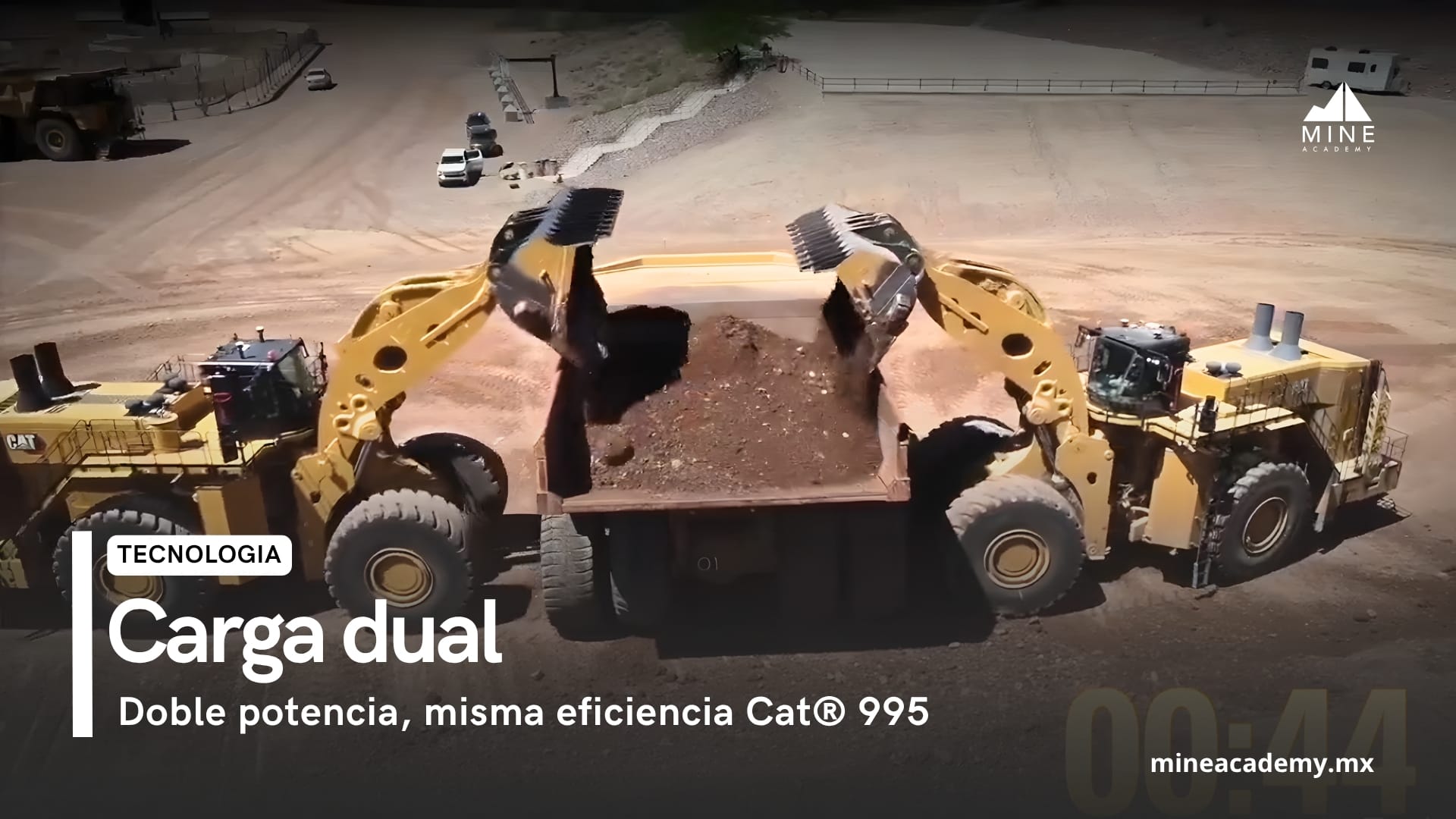 Doble potencia, misma eficiencia: la técnica de carga dual con la Cat® 995