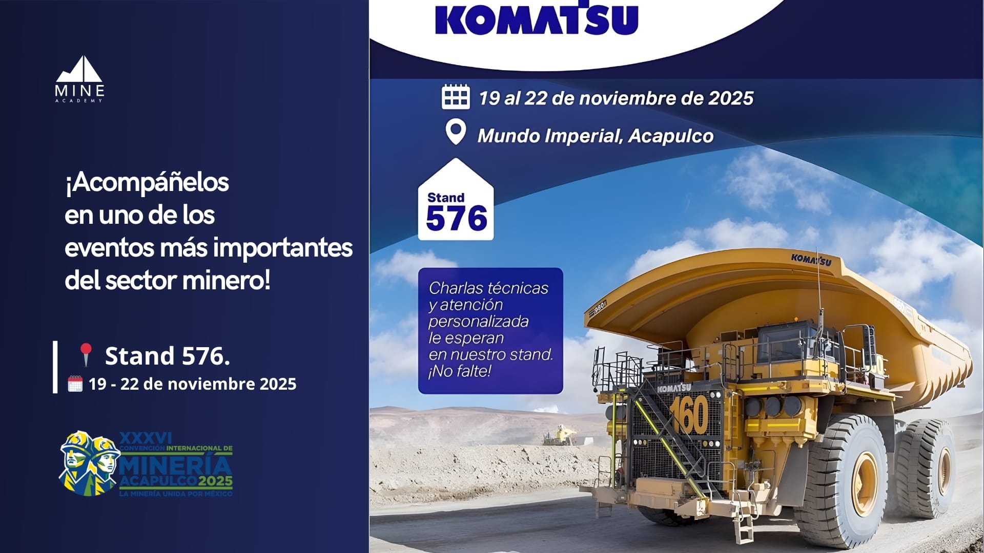 Komatsu México en la XXXVI Convención Internacional de Minería 2025