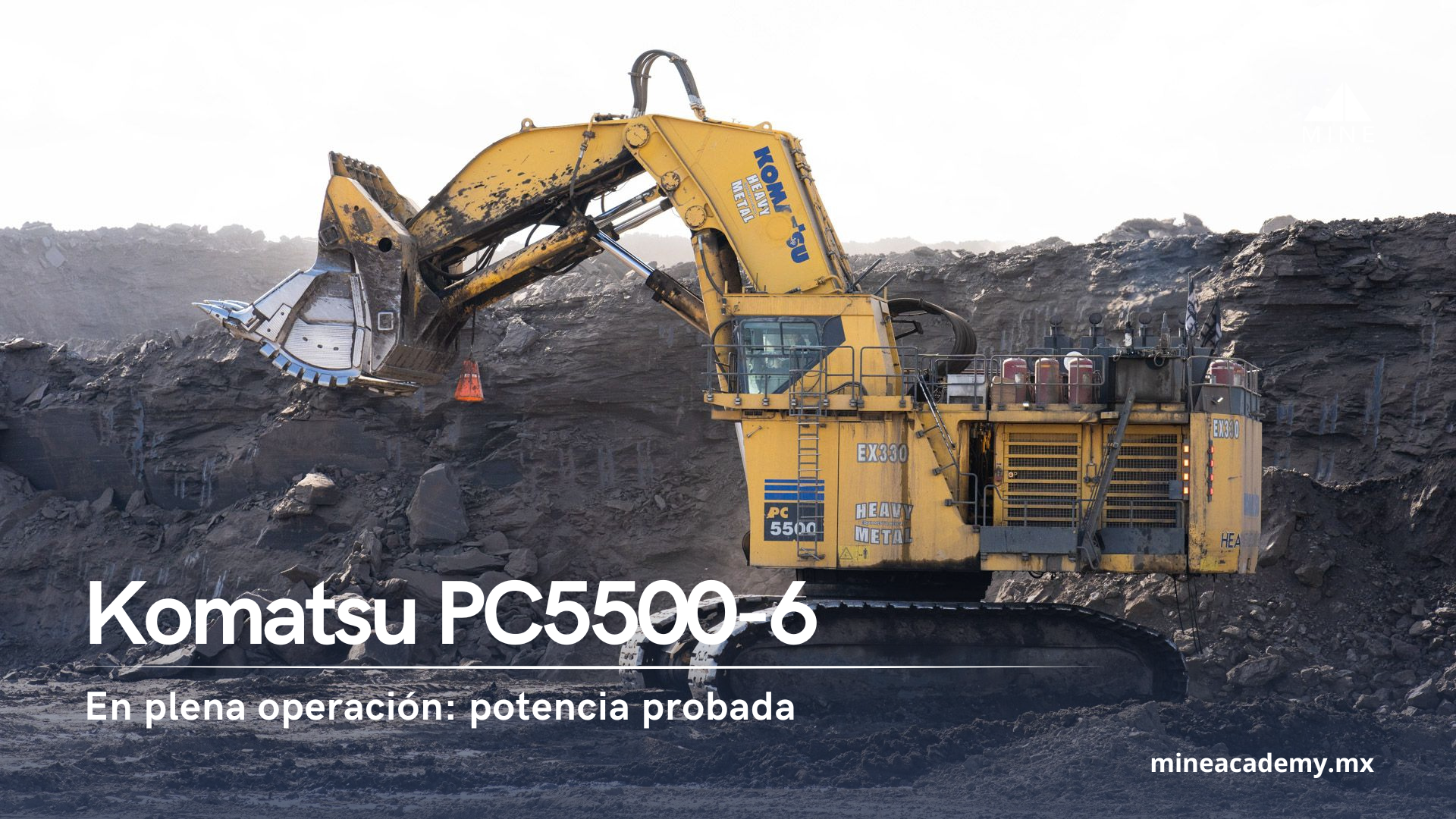 La Komatsu PC5500-6 en plena operación: potencia probada en mina a cielo abierto