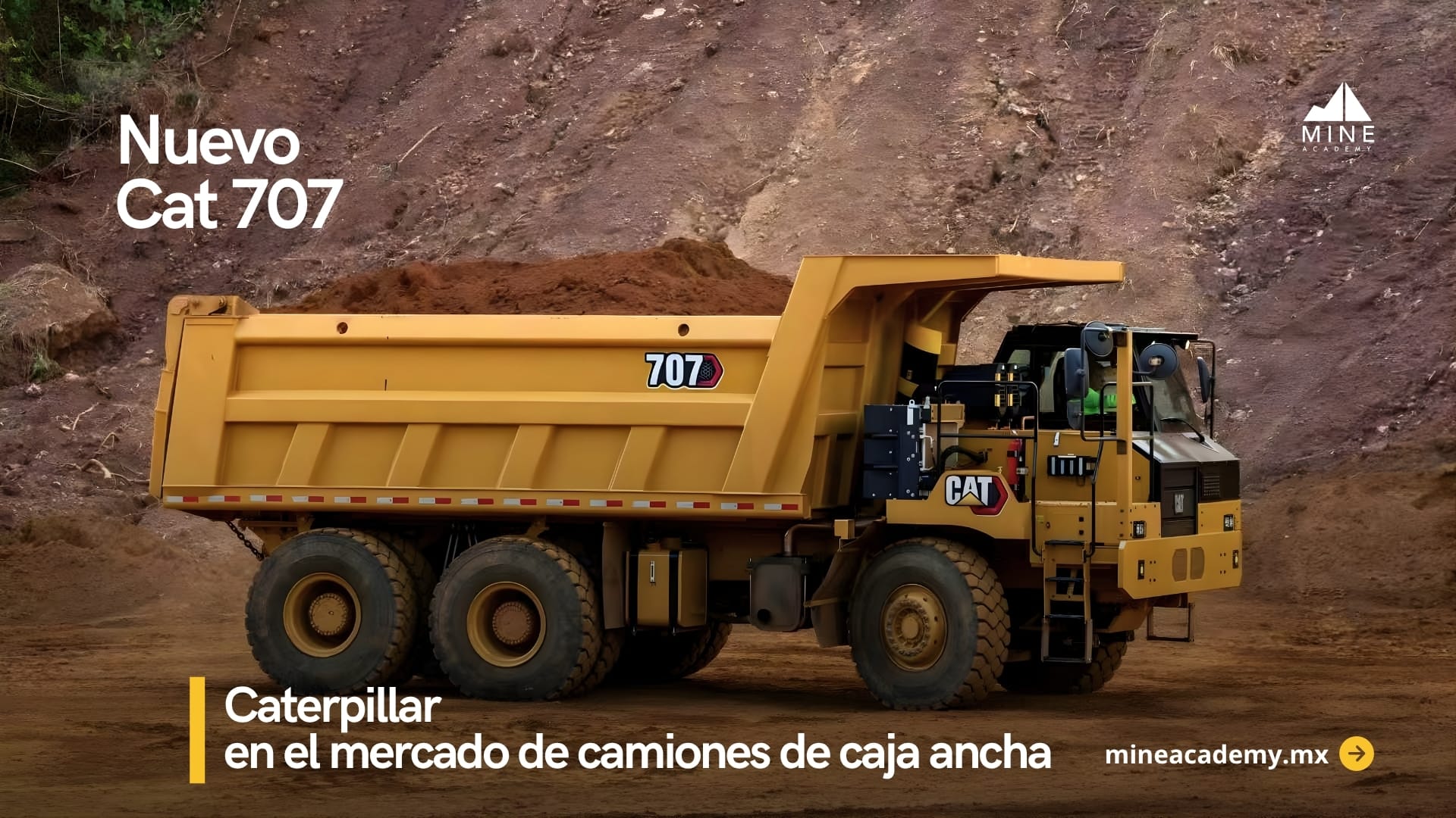 Caterpillar entra de lleno al mercado de camiones de caja ancha con el nuevo Cat 707