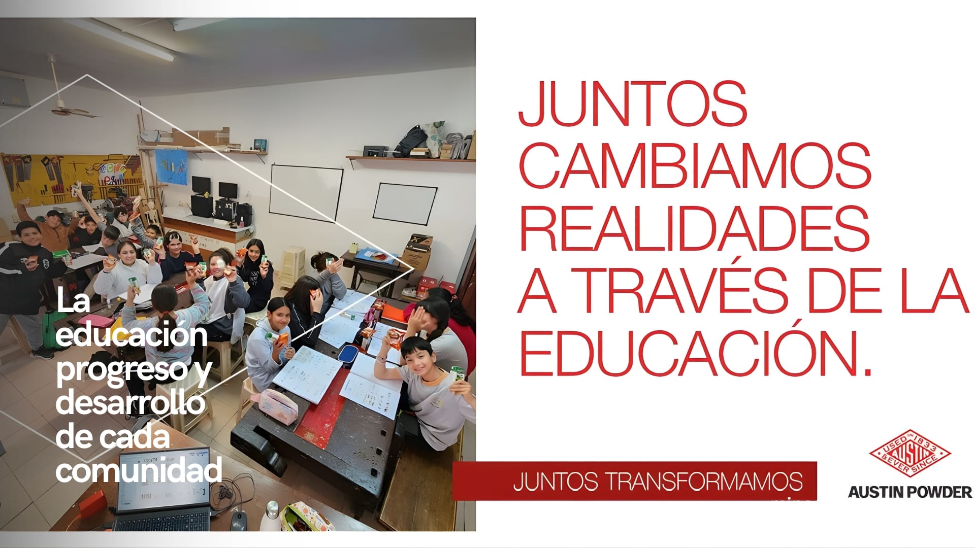 La educación sostiene el progreso y desarrollo de cada comunidad.