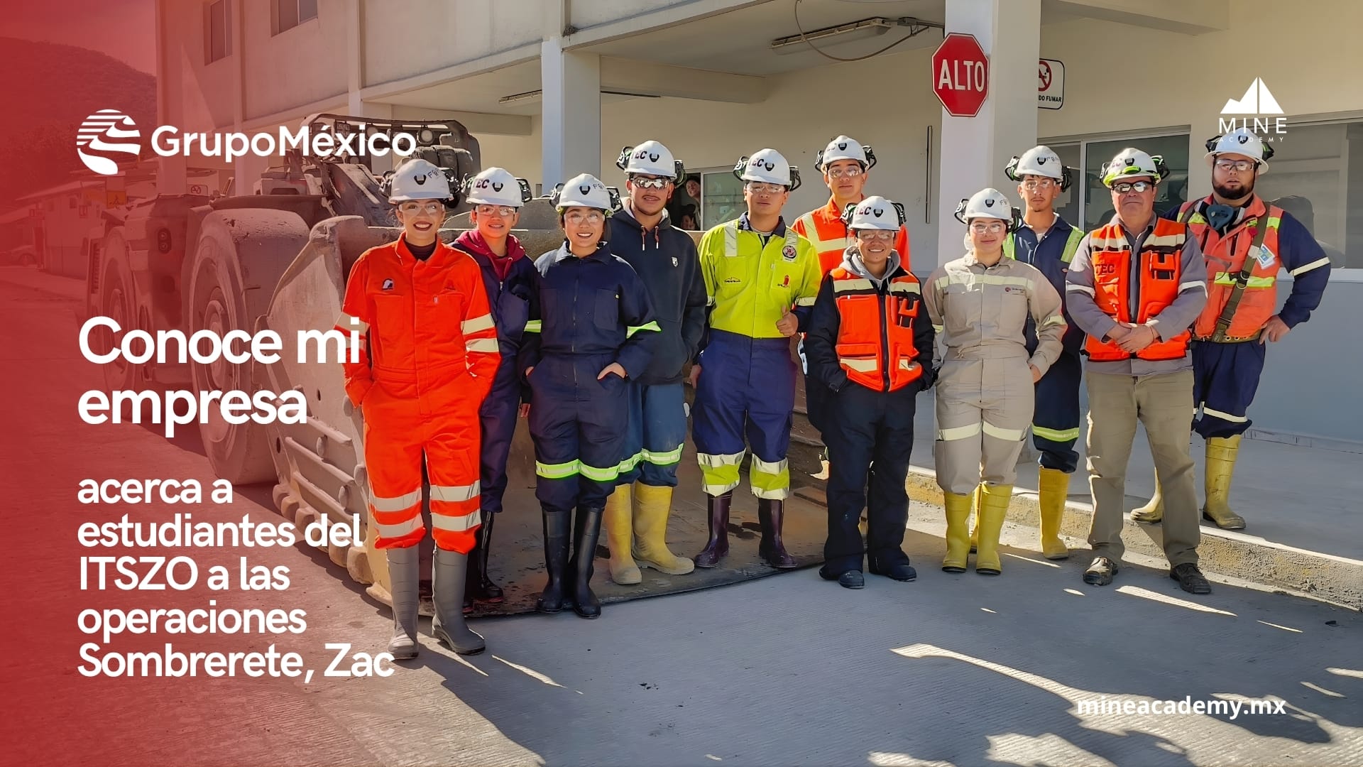 Visita “Conoce mi empresa” acerca a estudiantes del ITSZO a las operaciones de Grupo México en Sombrerete