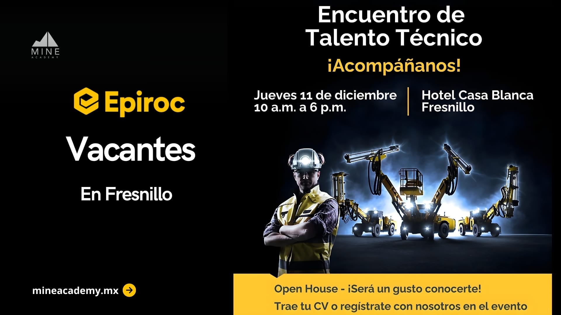 Vacantes Epiroc en Fresnillo