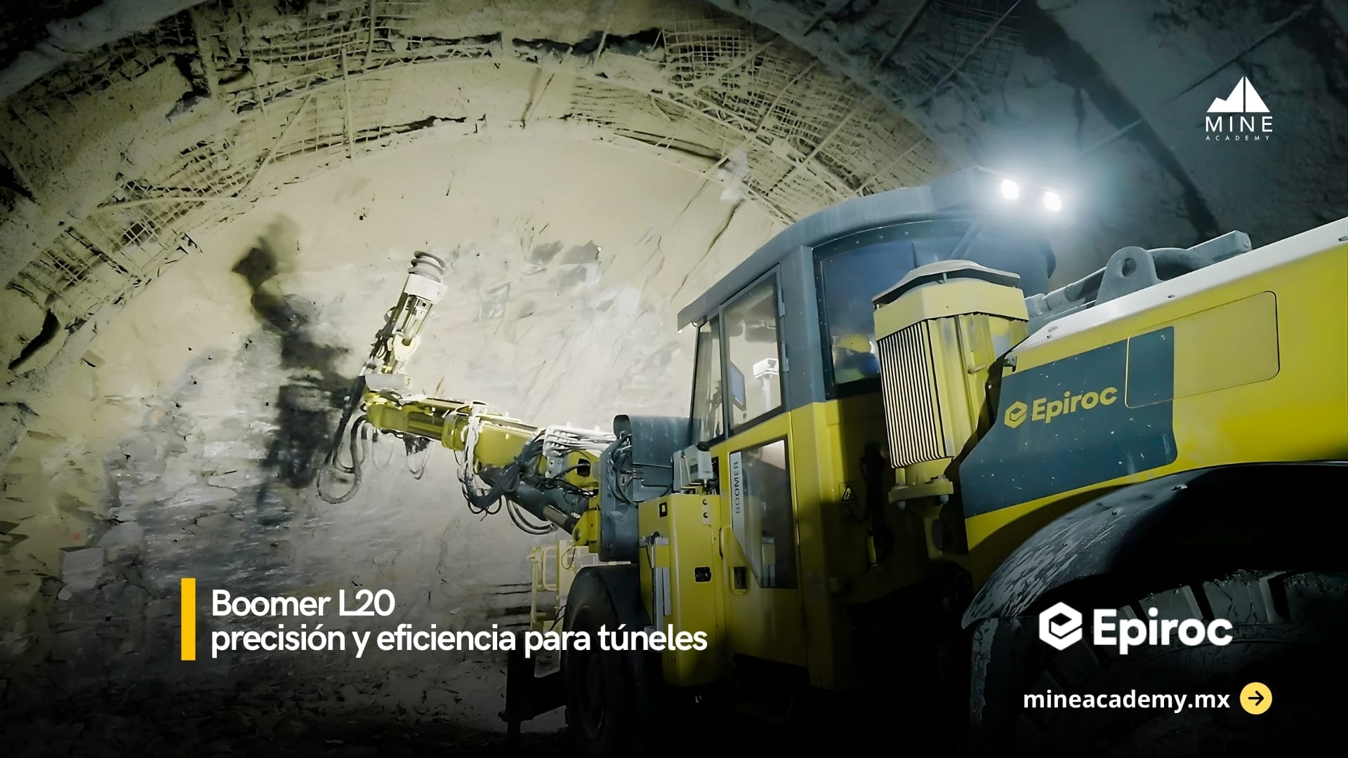 Epiroc presenta el Boomer L20: precisión y eficiencia para túneles
