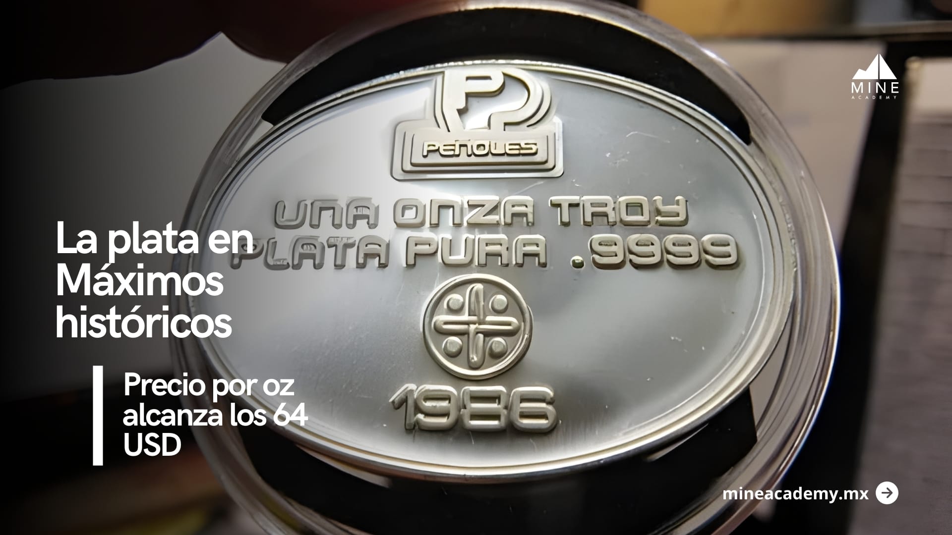 La plata alcanza récord superior a 64 USD/onza ante expectativas de tasas moderadas y fuerte demanda