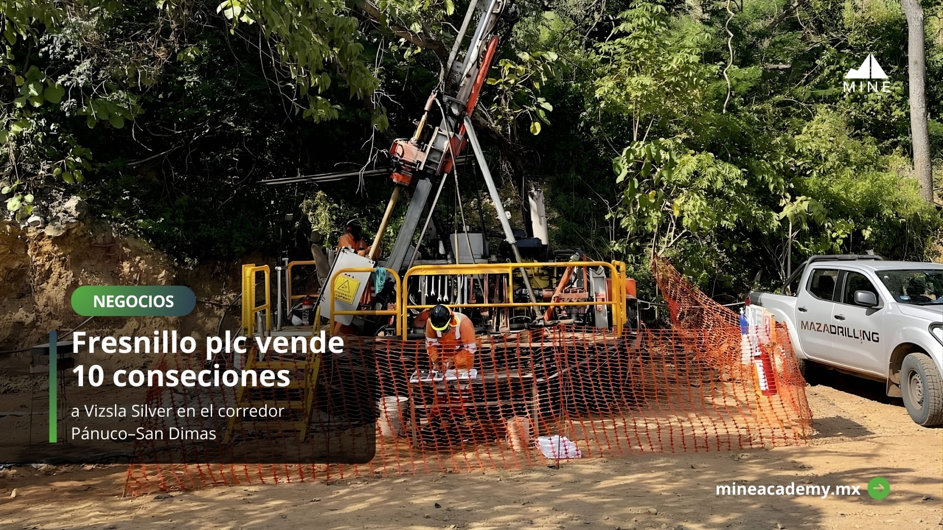 Fresnillo plc vende 10 concesiones a Vizsla Silver en el corredor Pánuco–San Dimas