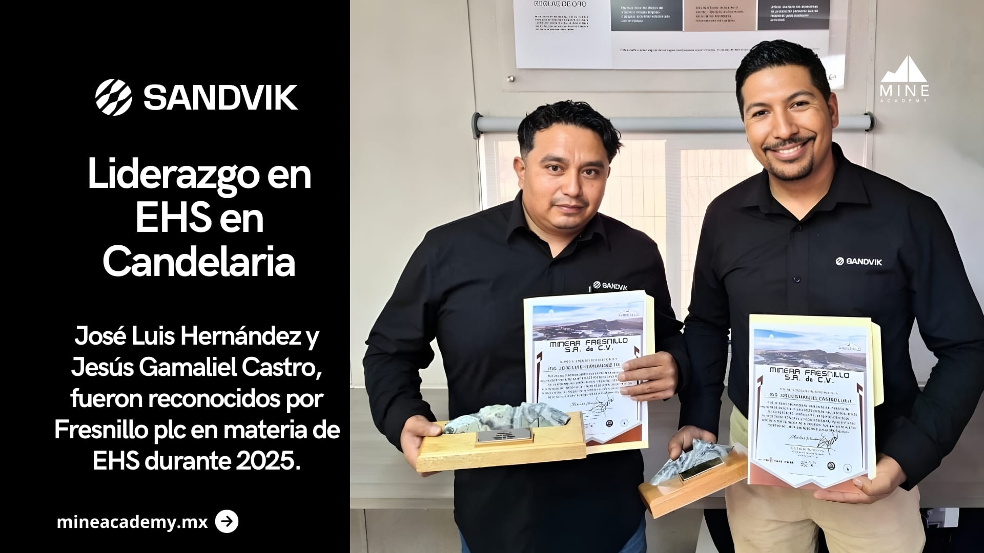 Sandvik reconoce liderazgo en EHS en Candelaria