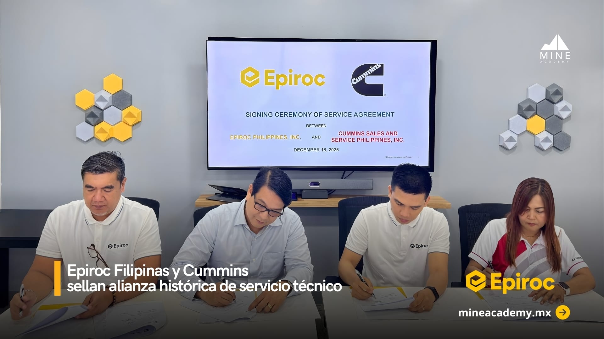 Epiroc Filipinas y Cummins sellan alianza histórica de servicio técnico