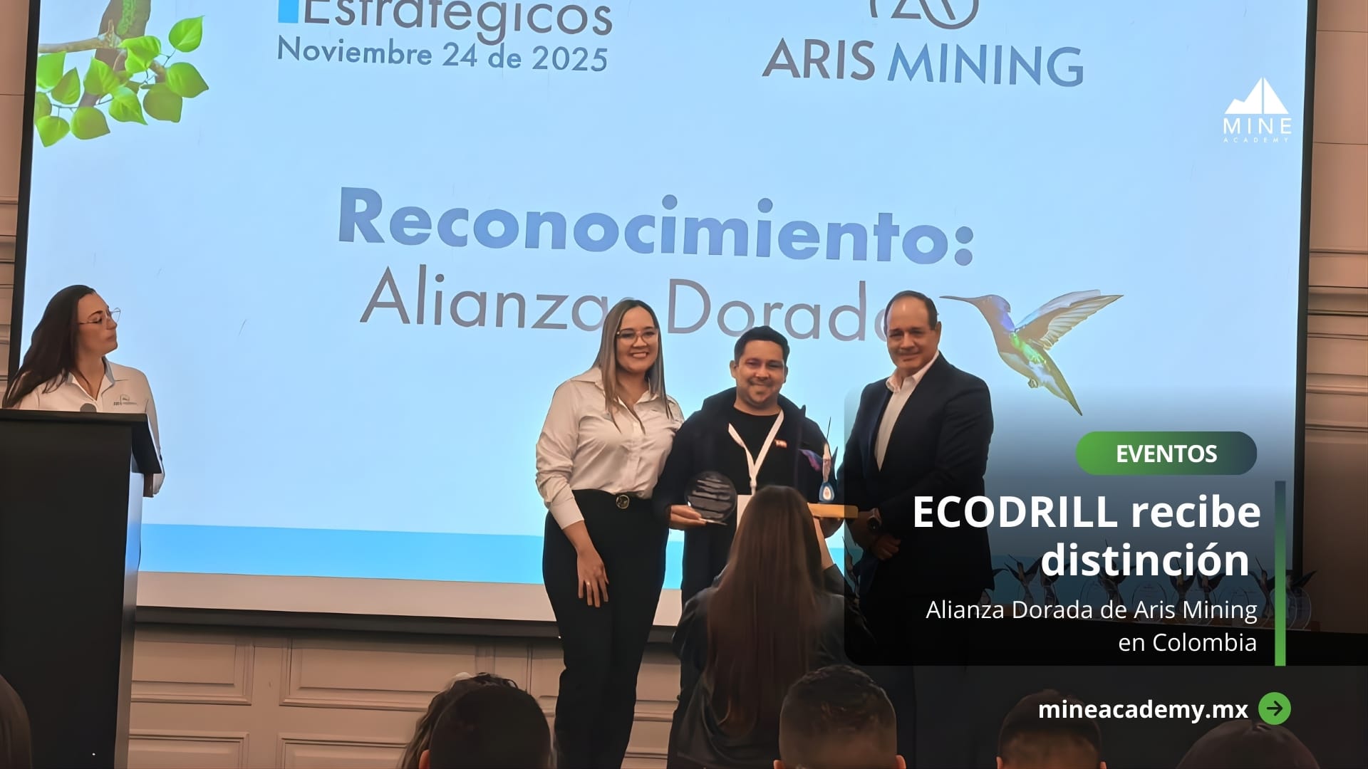 ECODRILL recibe la distinción Alianza Dorada de Aris Mining en Colombia