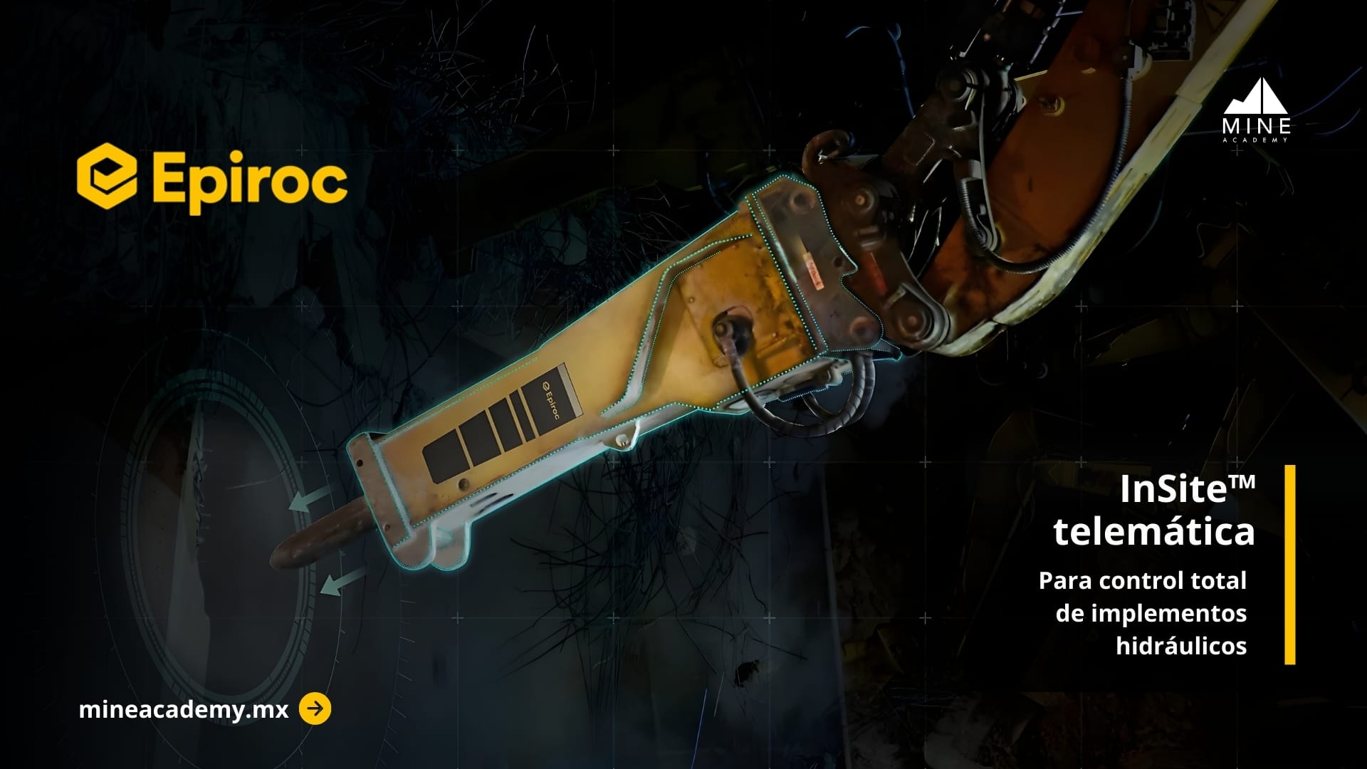 Epiroc lanza InSite™, telemática para control total de implementos hidráulicos