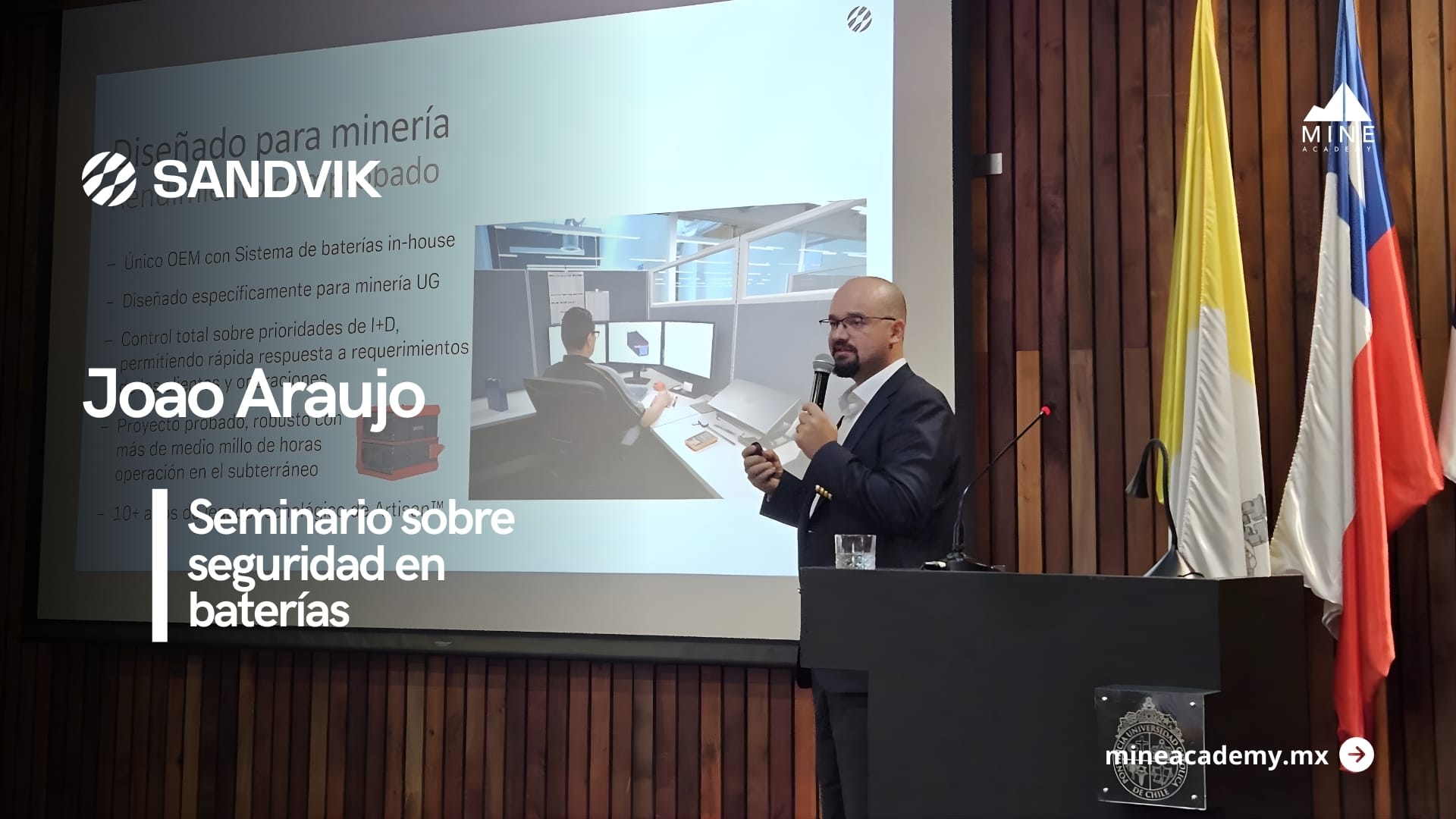 Sandvik participa en seminario sobre seguridad en baterías de litio para minería subterránea