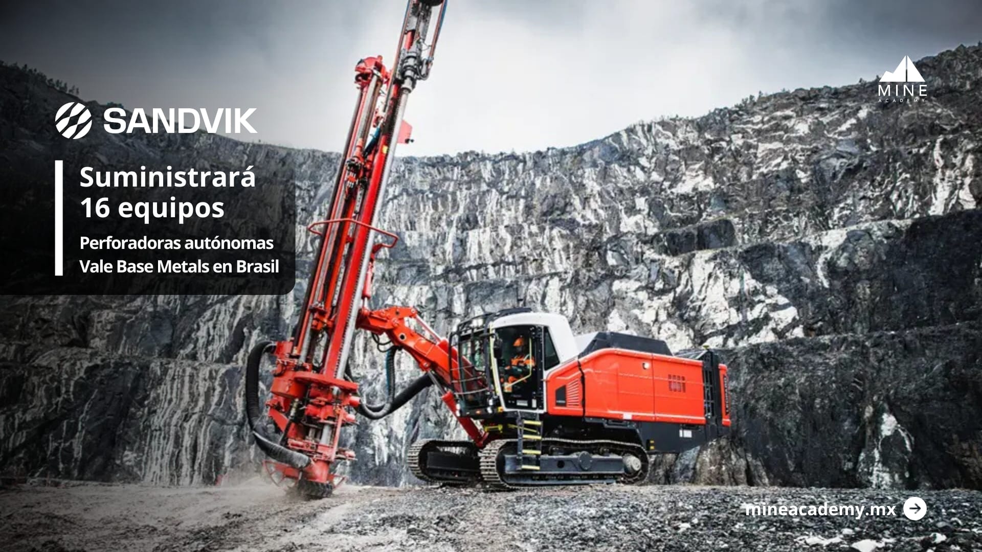 Sandvik suministrará perforadoras autónomas a Vale Base Metals en Brasil
