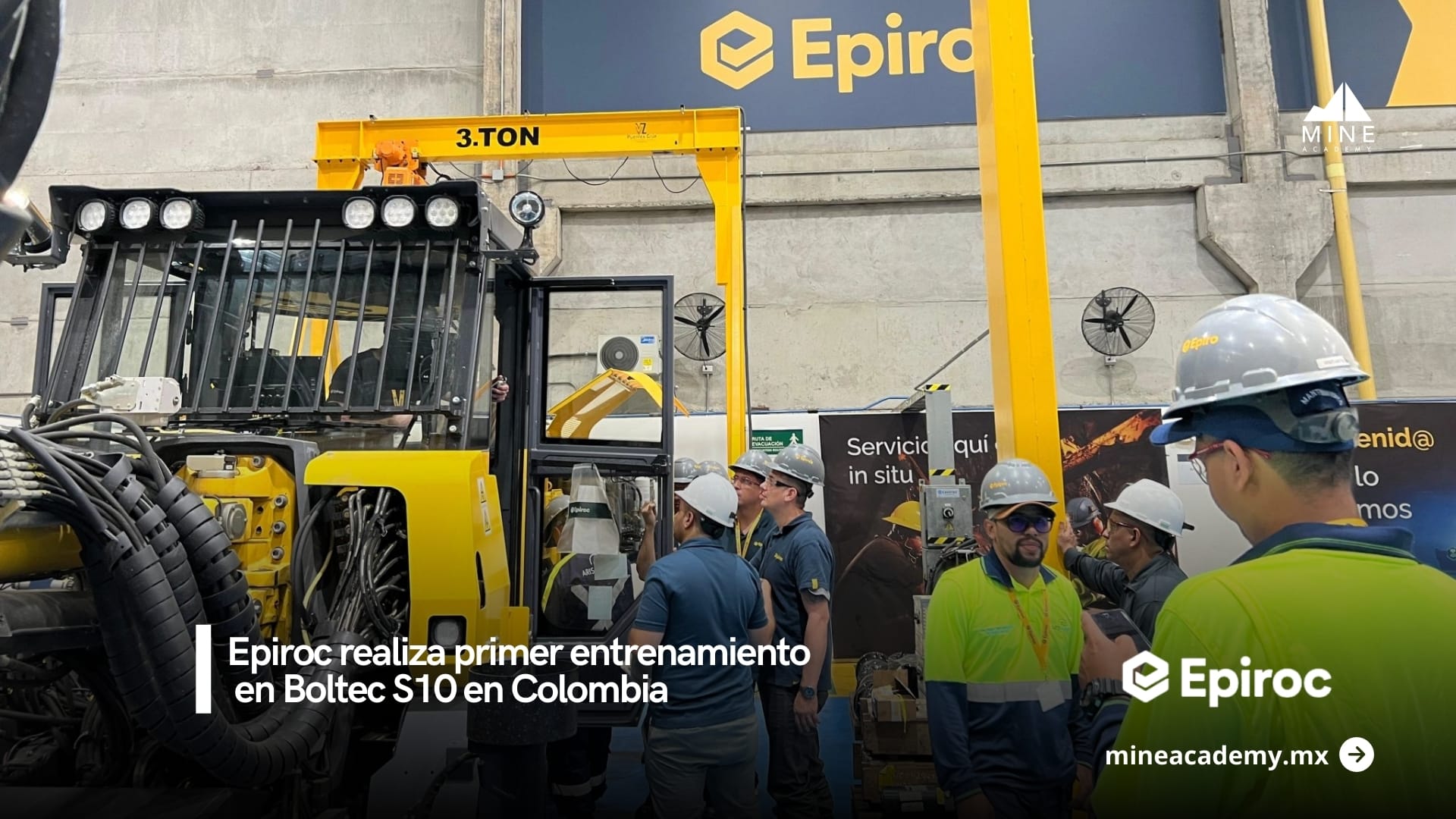 Epiroc realiza primer entrenamiento en Boltec S10 en Colombia