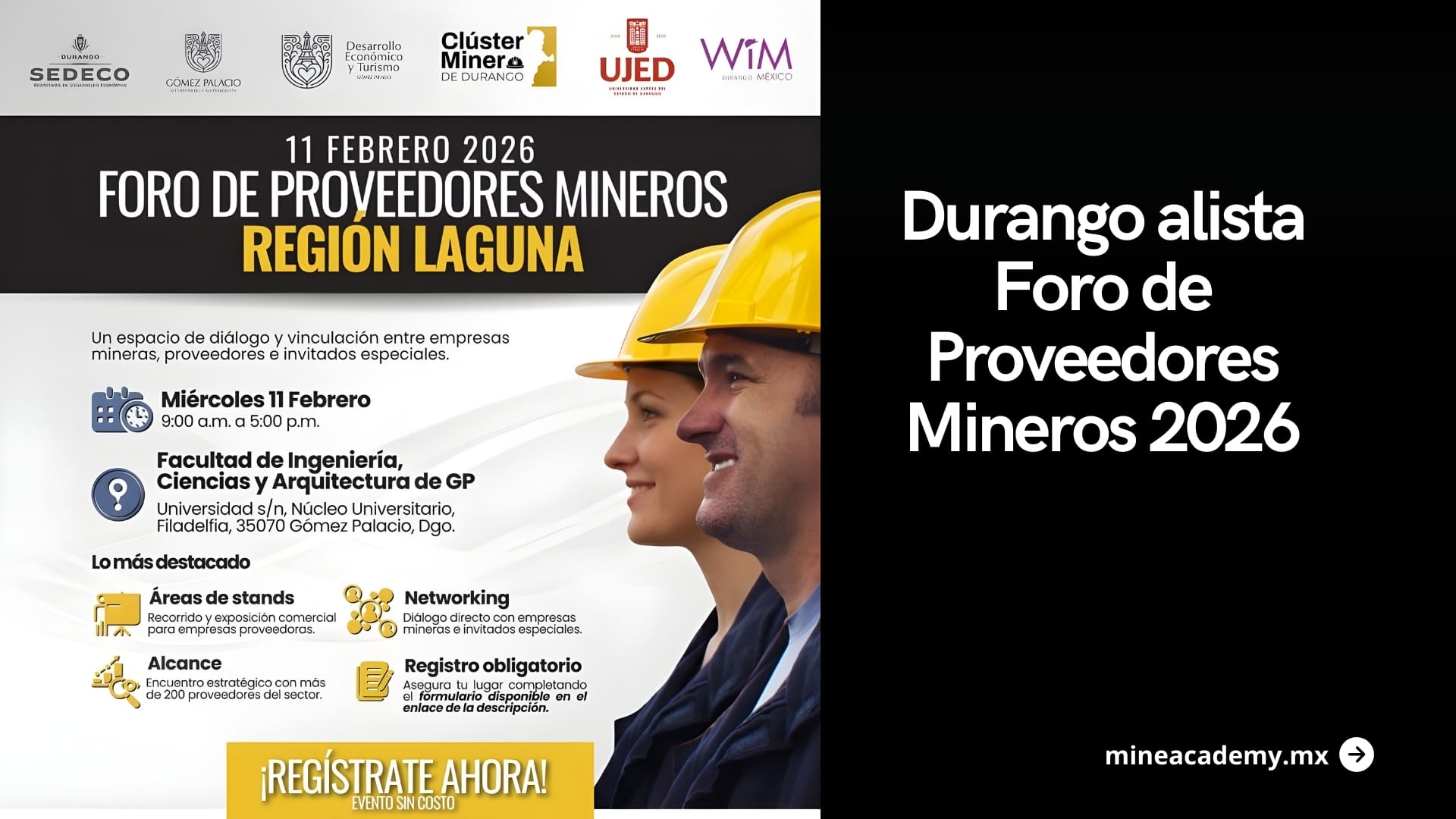 Durango alista Foro de Proveedores Mineros 2026