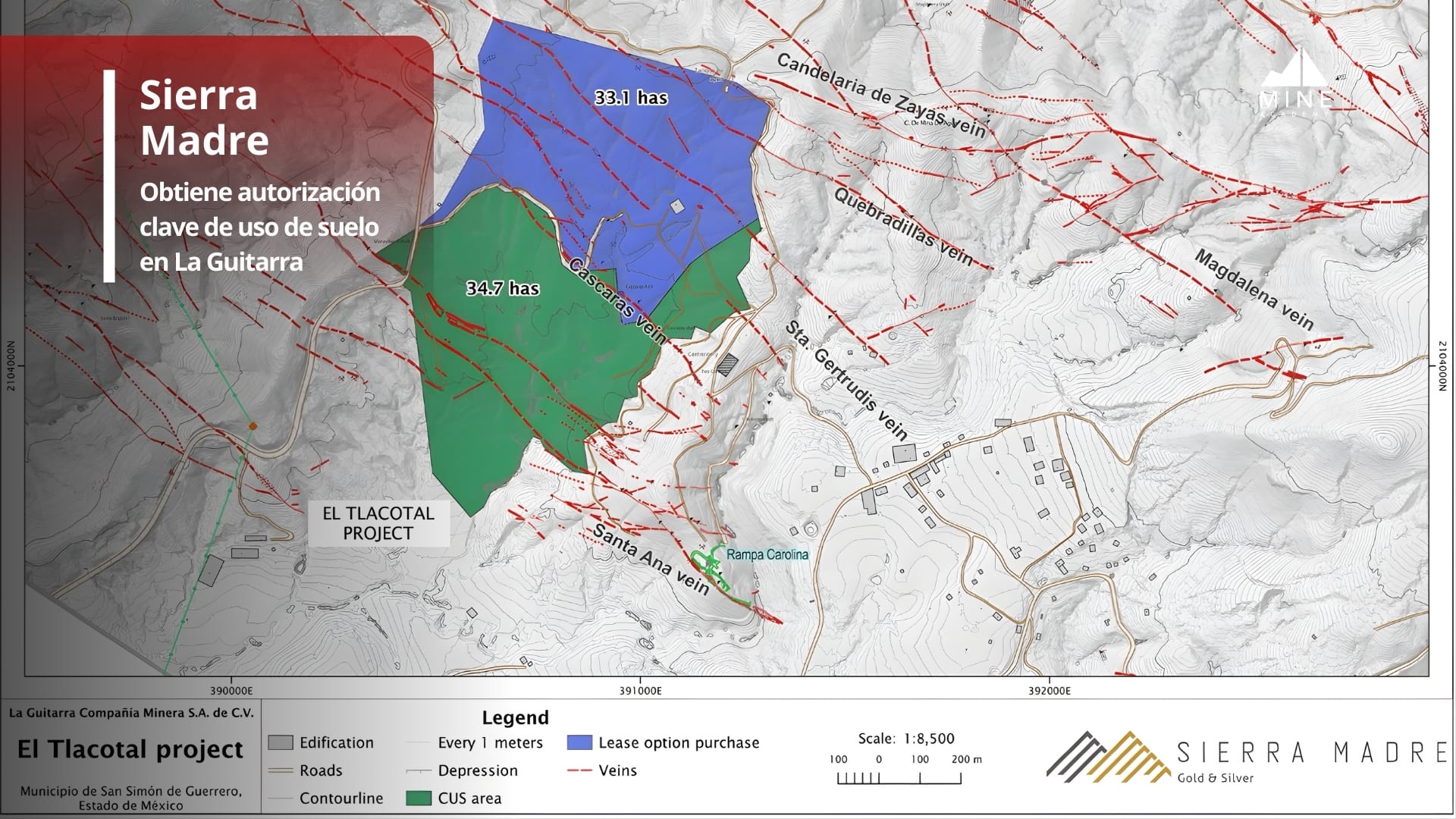 Sierra Madre obtiene autorización clave de uso de suelo en La Guitarra