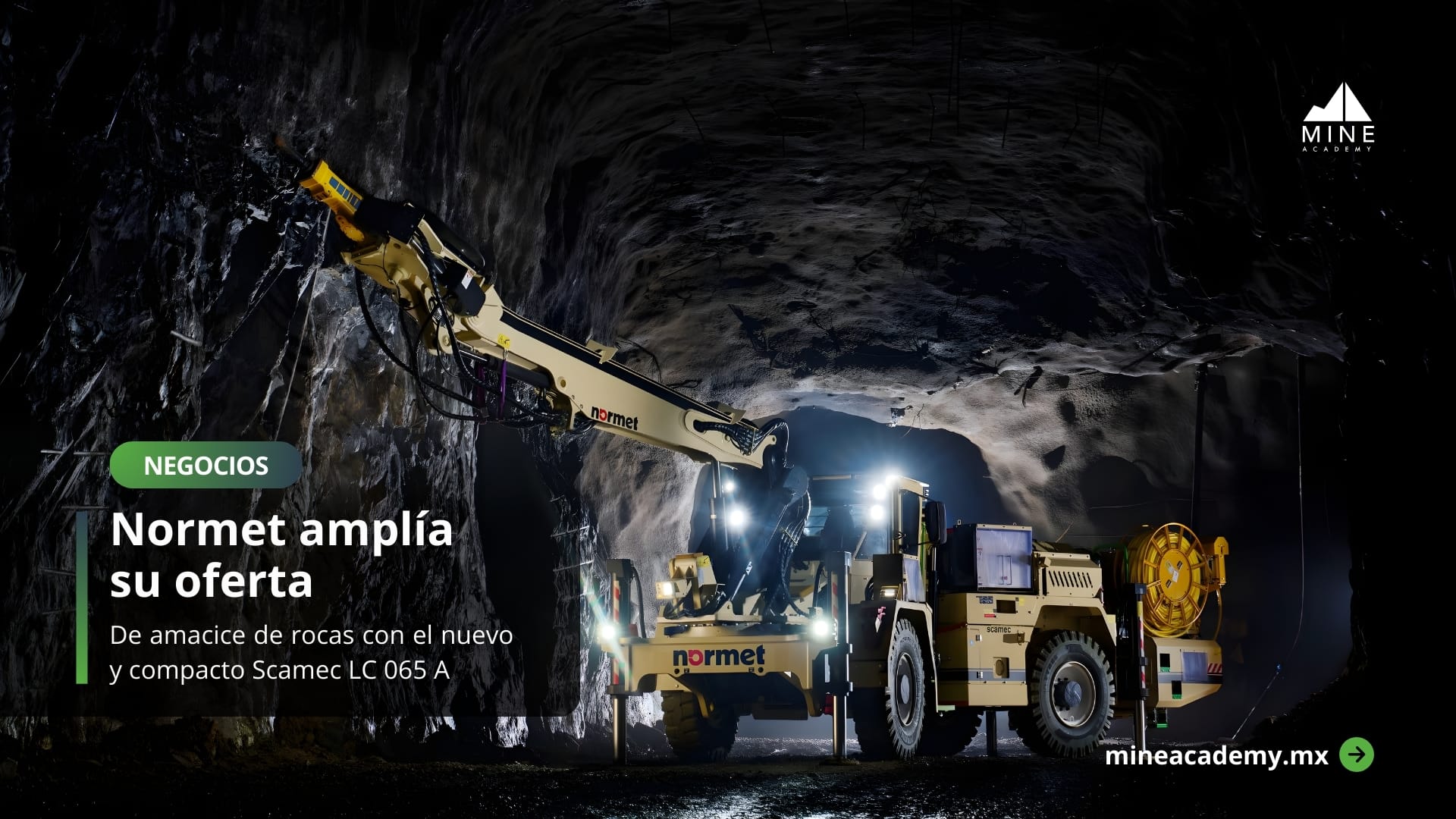 Normet amplía su oferta de amacice de rocas con el nuevo y compacto Scamec LC 065 A