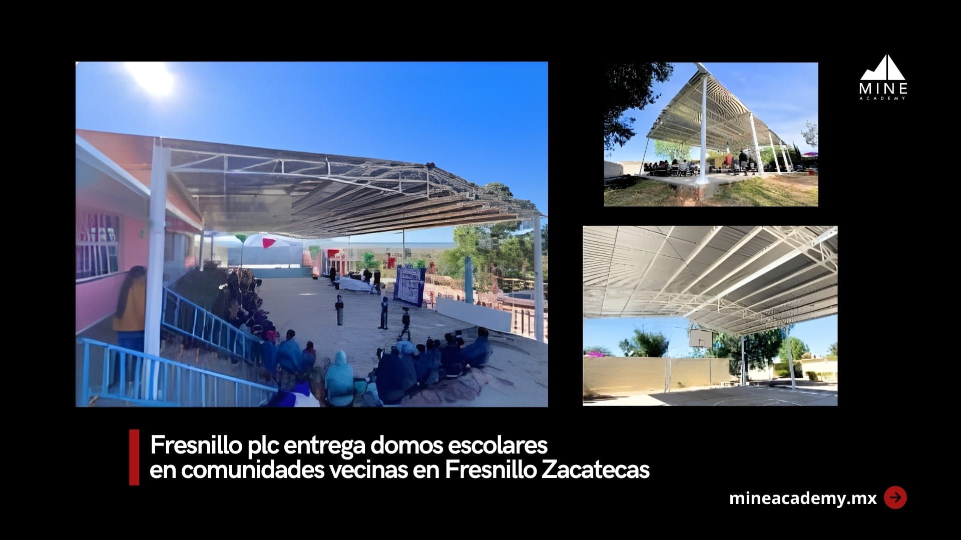 Fresnillo plc entrega domos escolares en comunidades vecinas en Fresnillo Zacatecas.