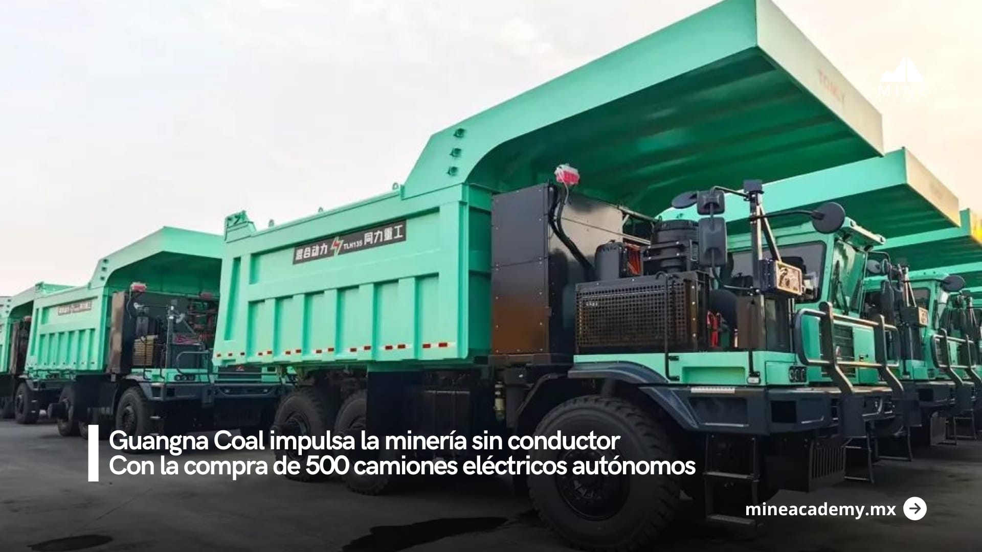 Guangna Coal impulsa la minería sin conductor con la compra de 500 camiones eléctricos autónomos