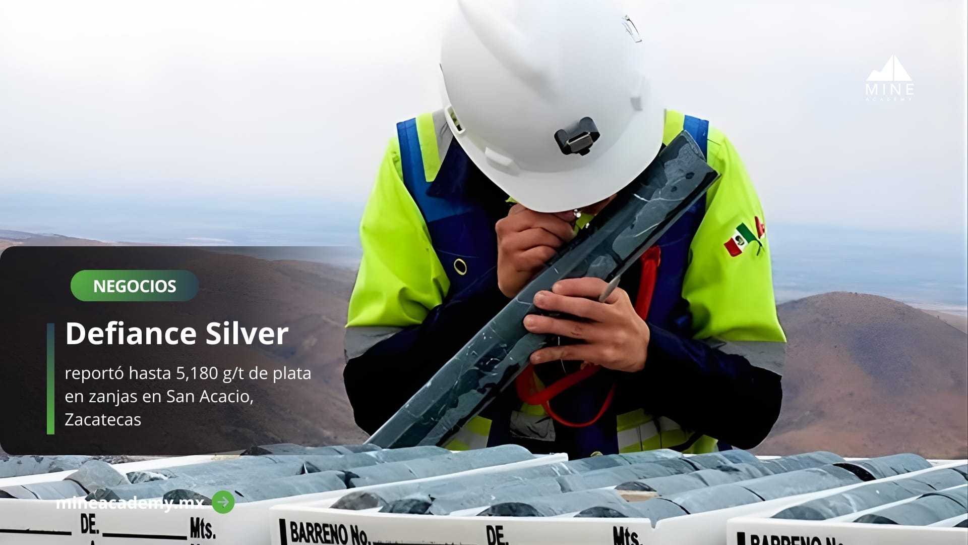 Defiance Silver reportó hasta 5,180 g/t de plata en zanjas en San Acacio, Zacatecas