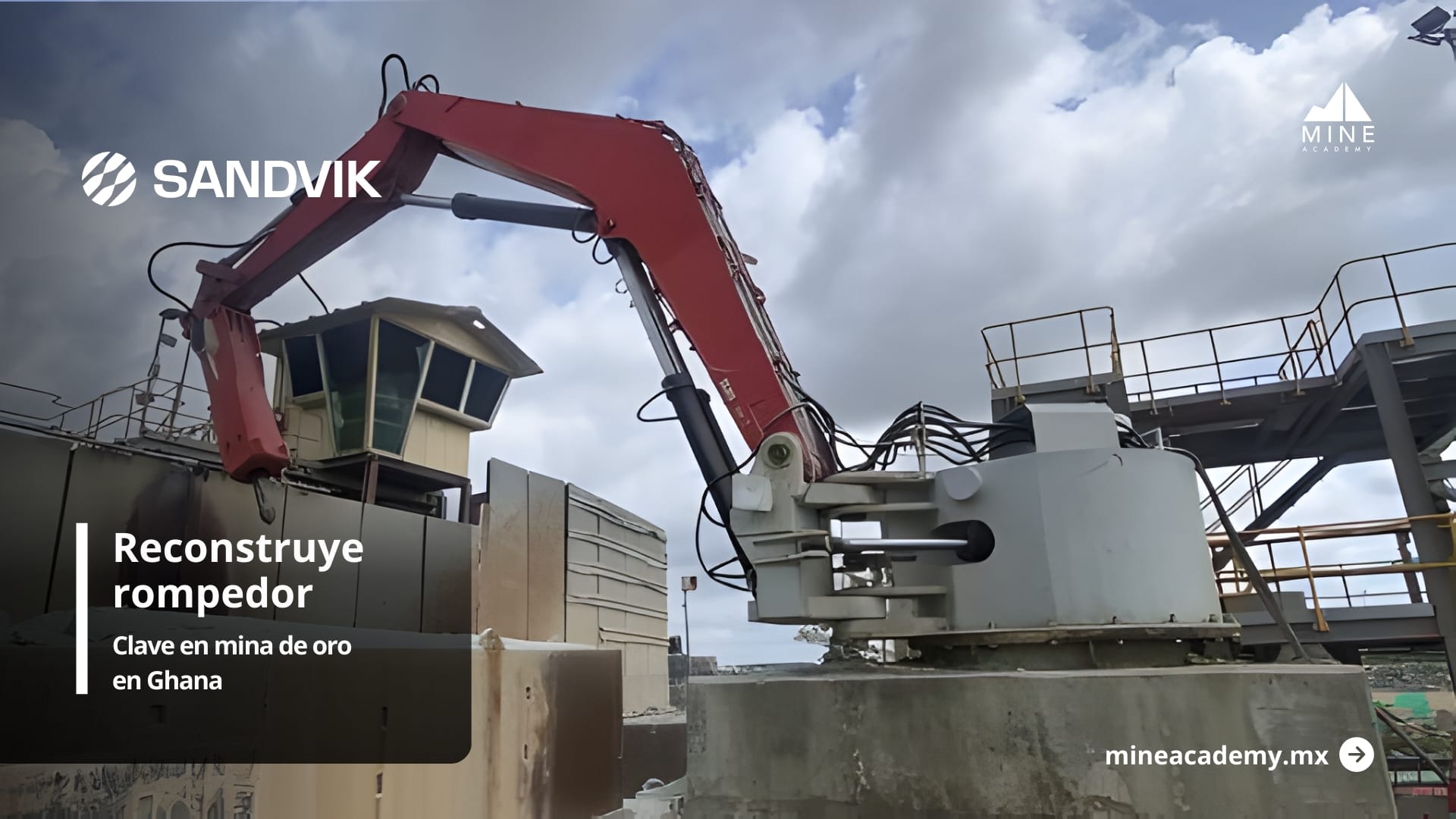 Sandvik reconstruye rompedor clave en mina de oro en Ghana